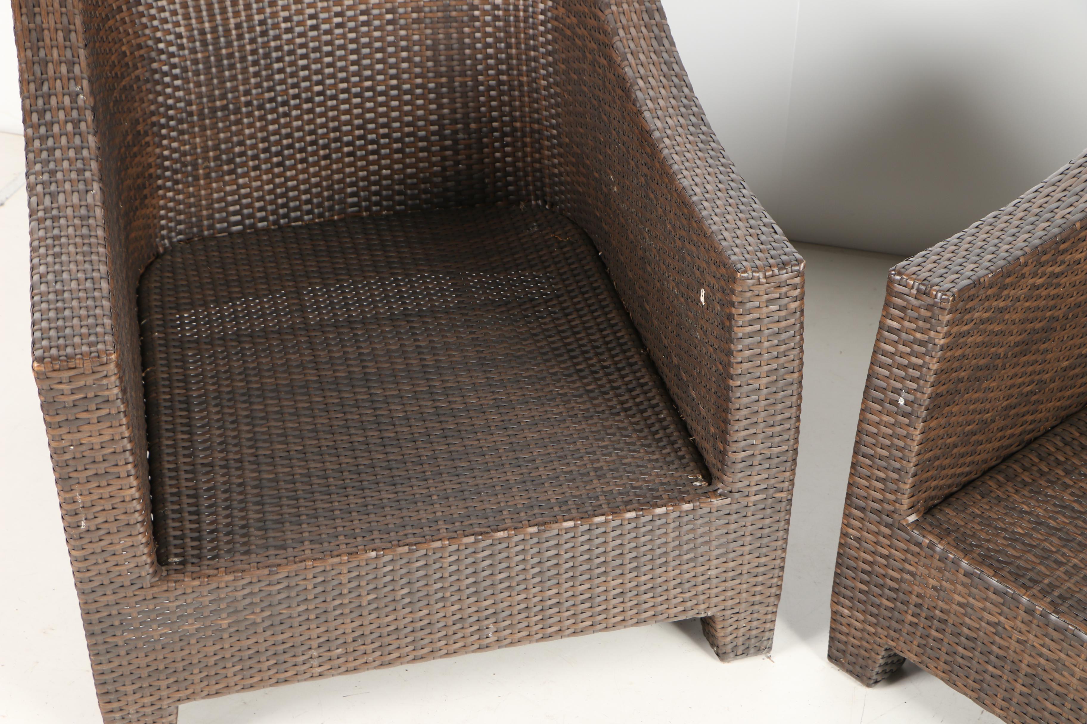 Restoration Hardware Outdoor Wicker Chairs EBTH