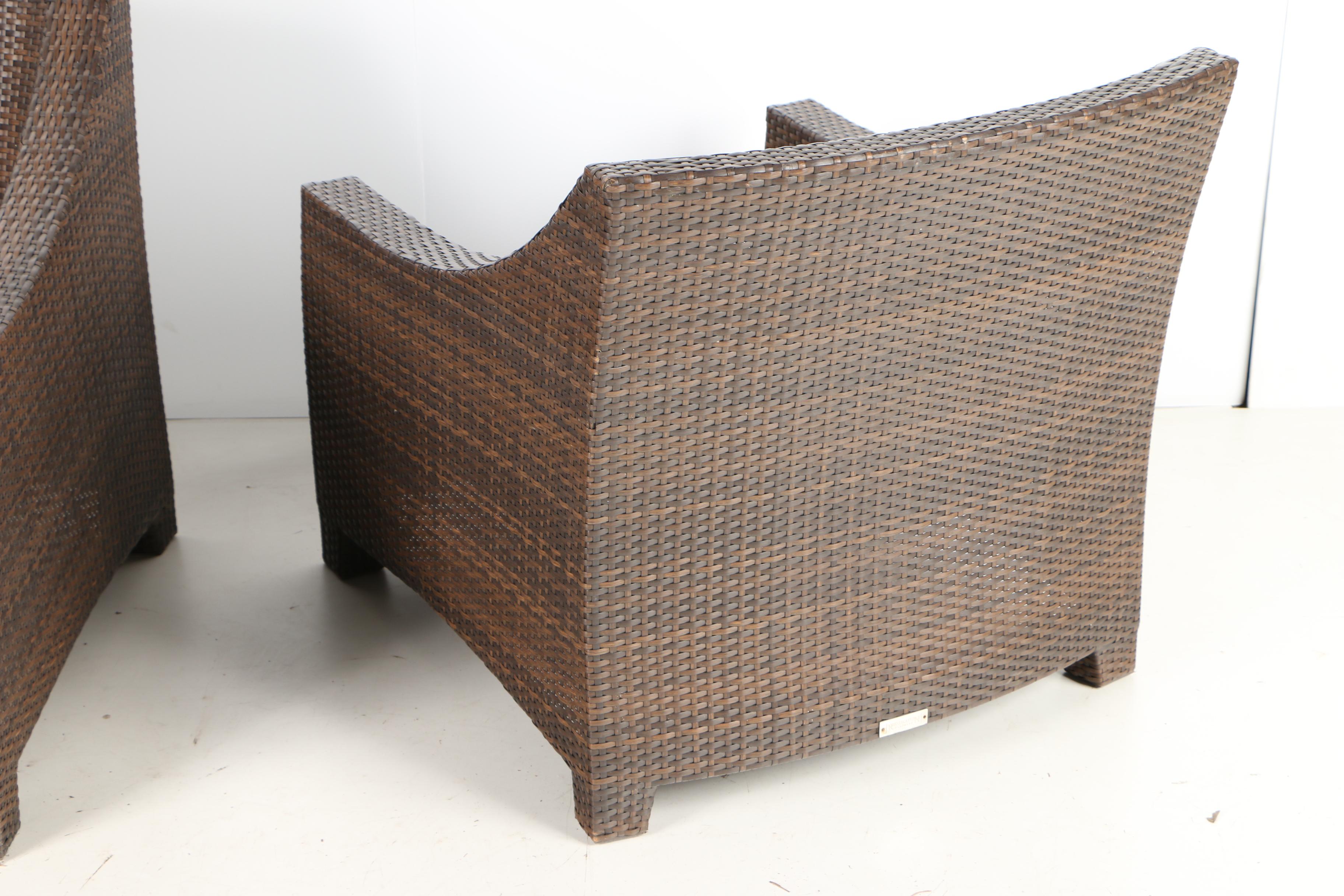 Restoration Hardware Outdoor Wicker Chairs EBTH