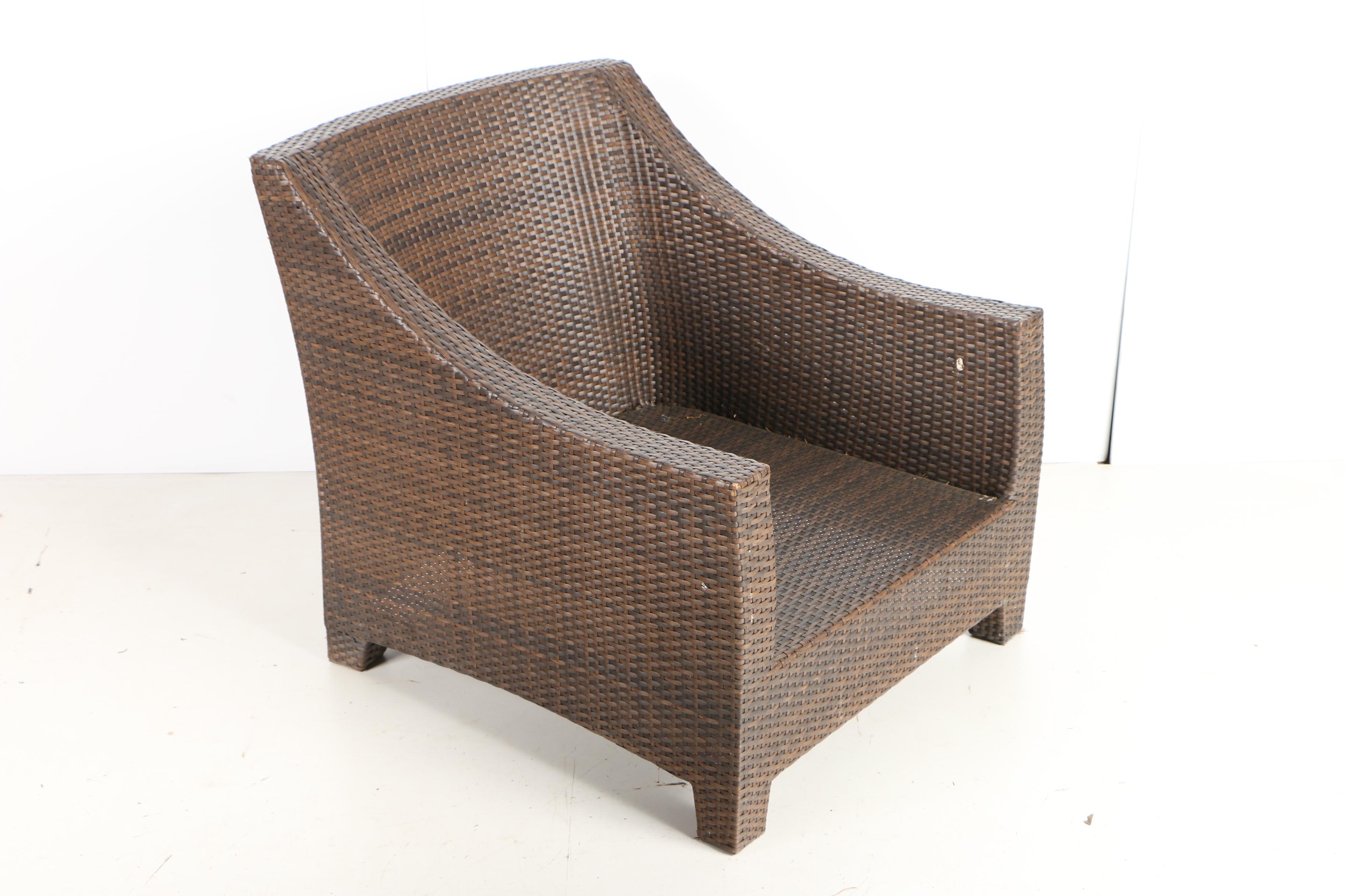 Restoration Hardware Outdoor Wicker Chairs EBTH