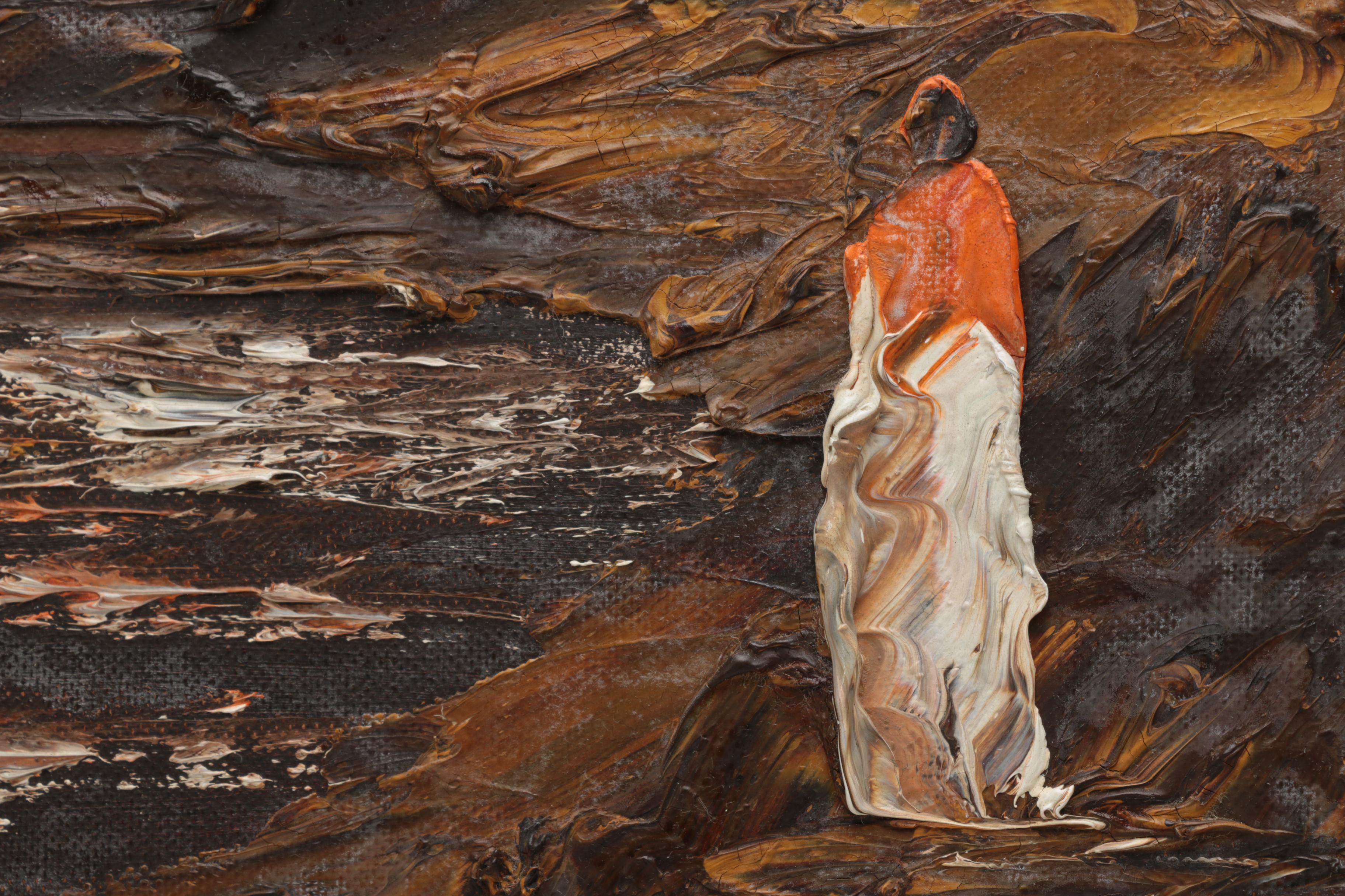 Homer Costello Oil Painting on Canvas Board of Coastal Scene EBTH