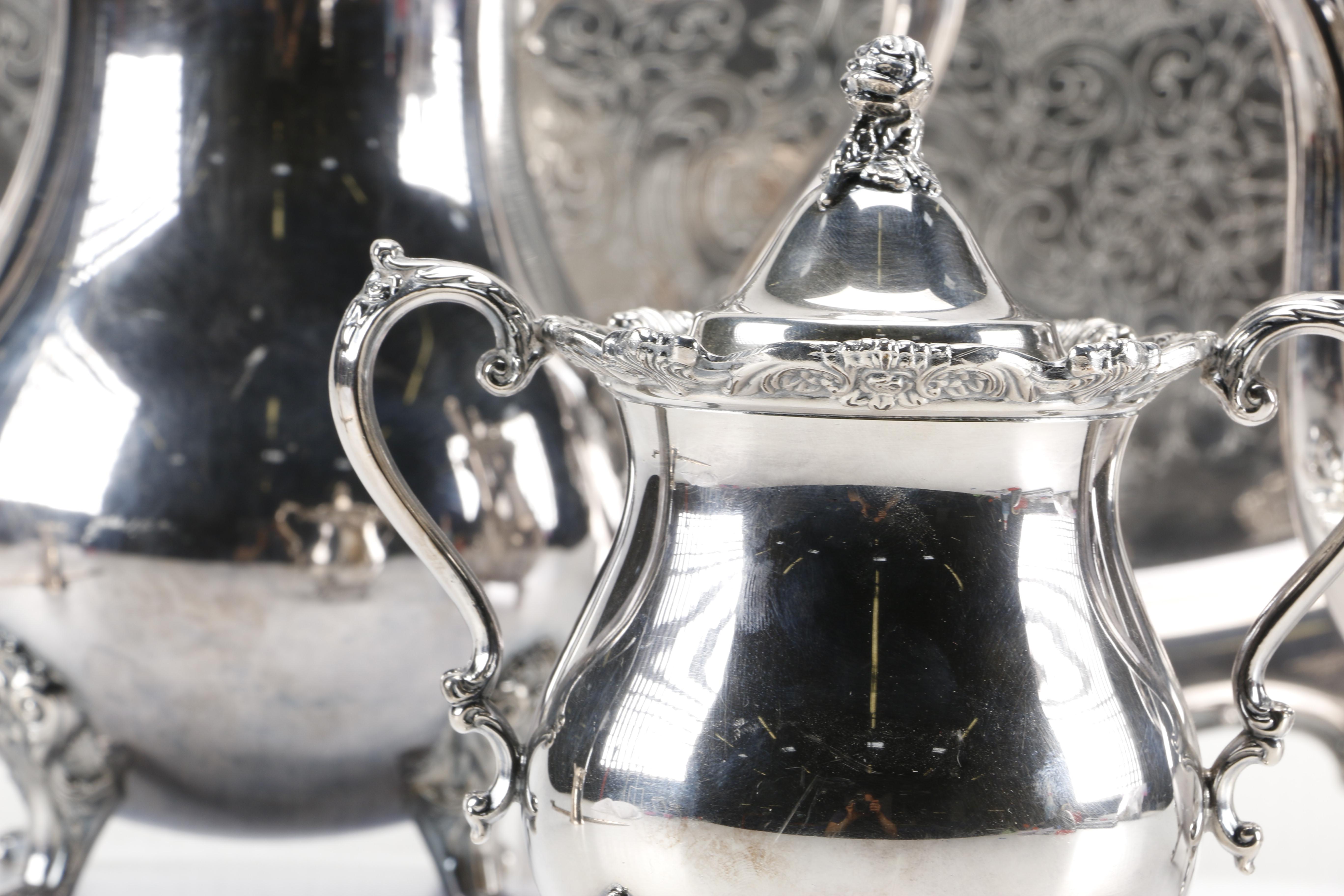 Wallace "Royal Rose" Silver Plate Coffee Set EBTH