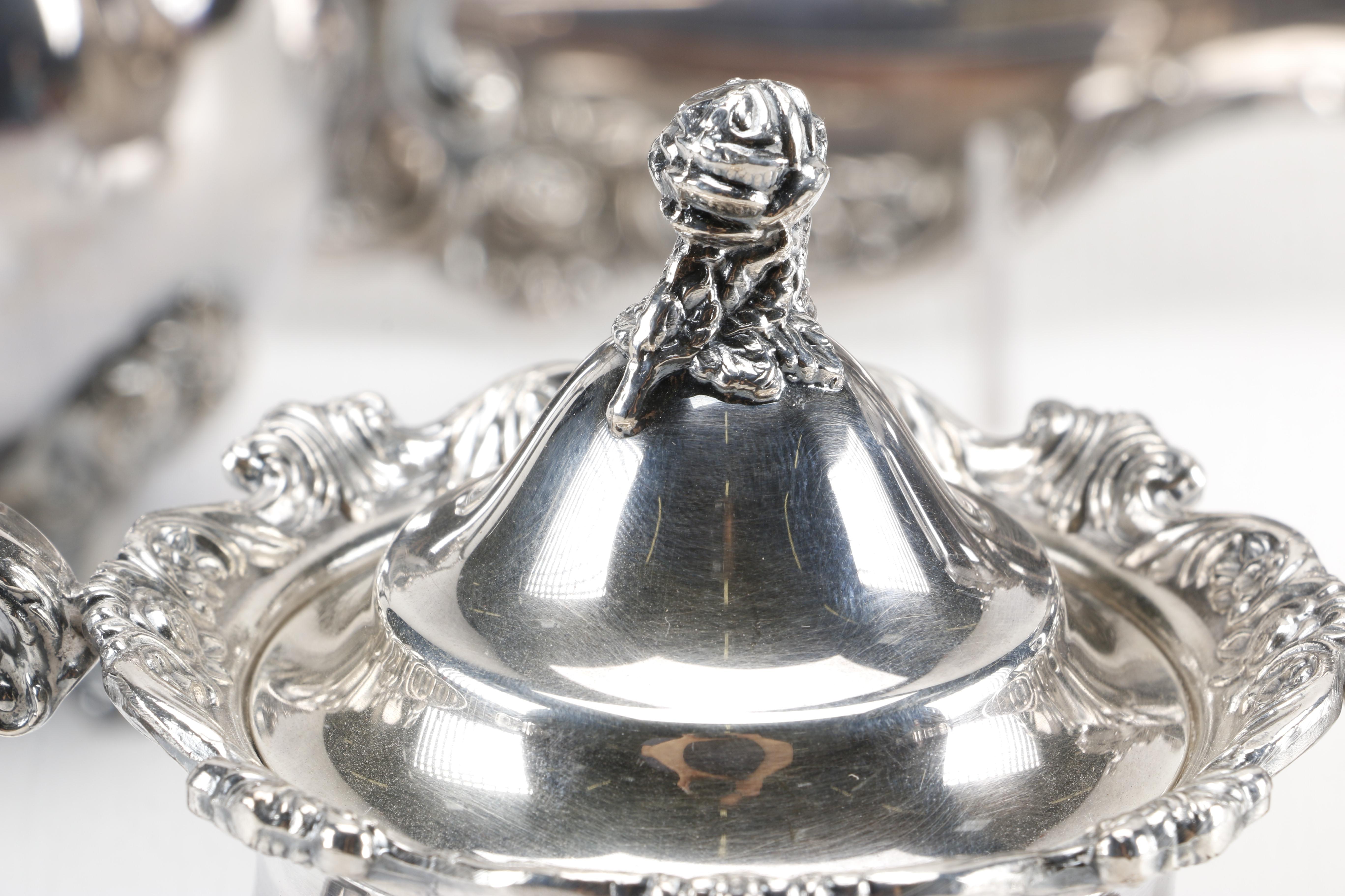 Wallace "Royal Rose" Silver Plate Coffee Set EBTH