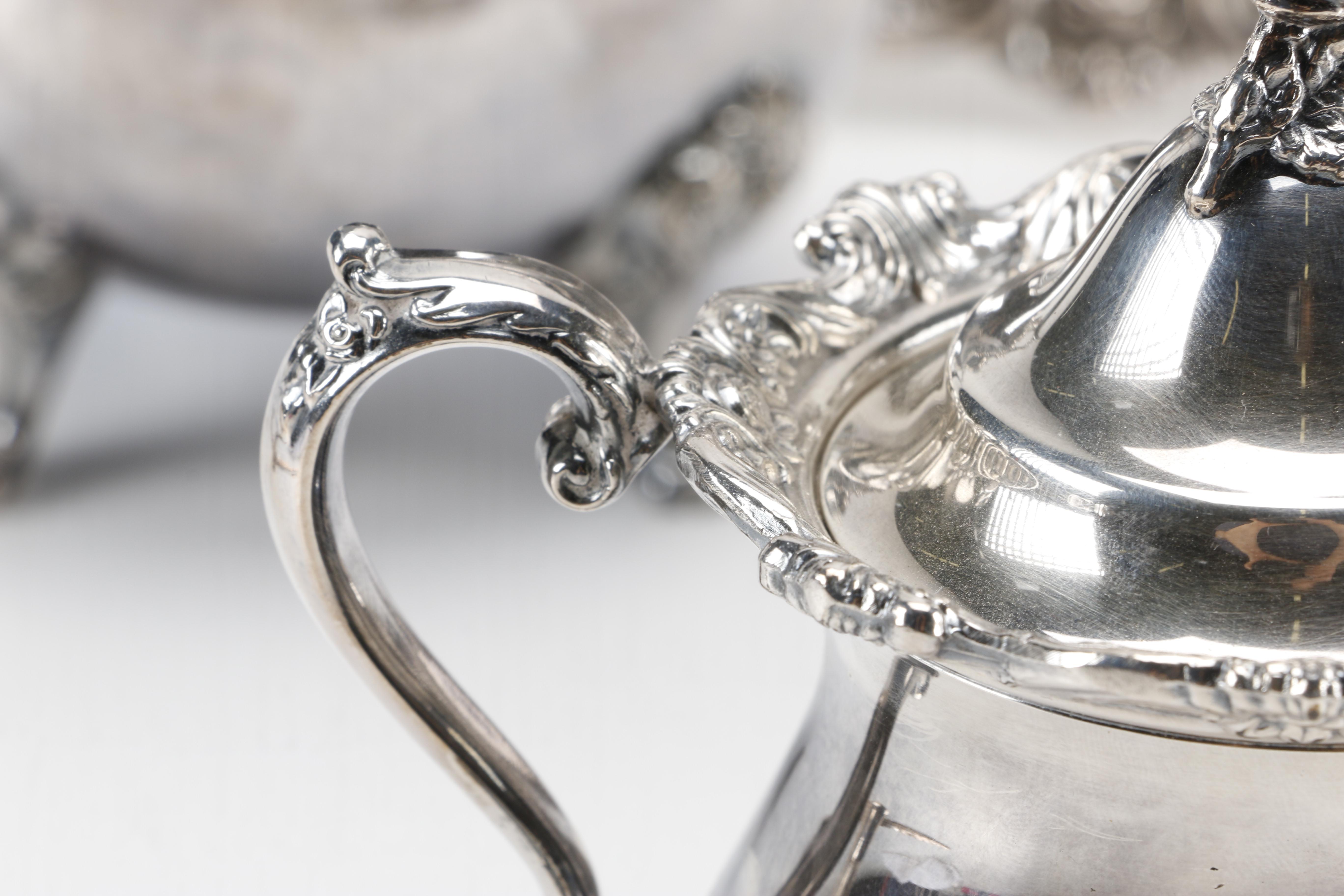 Wallace "Royal Rose" Silver Plate Coffee Set EBTH