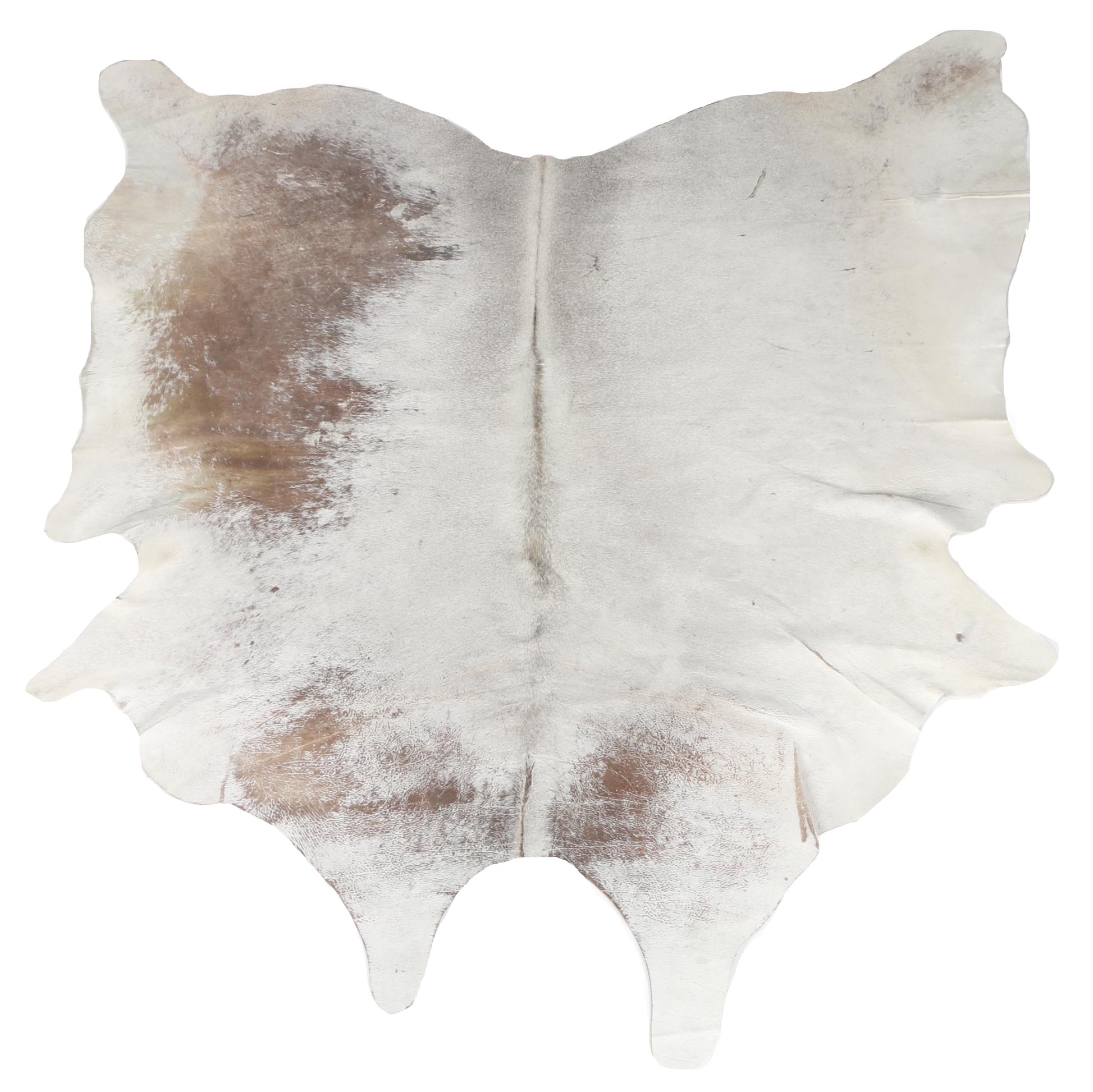 Koldby White Cowhide Accent Rug EBTH
