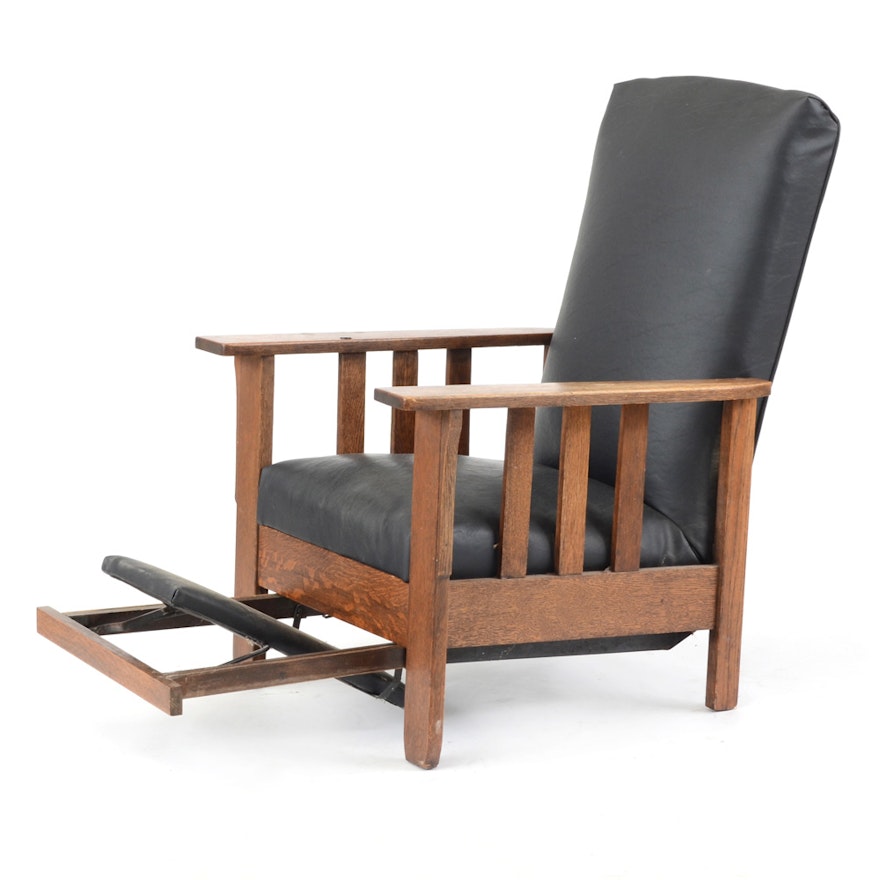 Mission Oak Reclining Chair By Royal Easy Chair Company Ebth