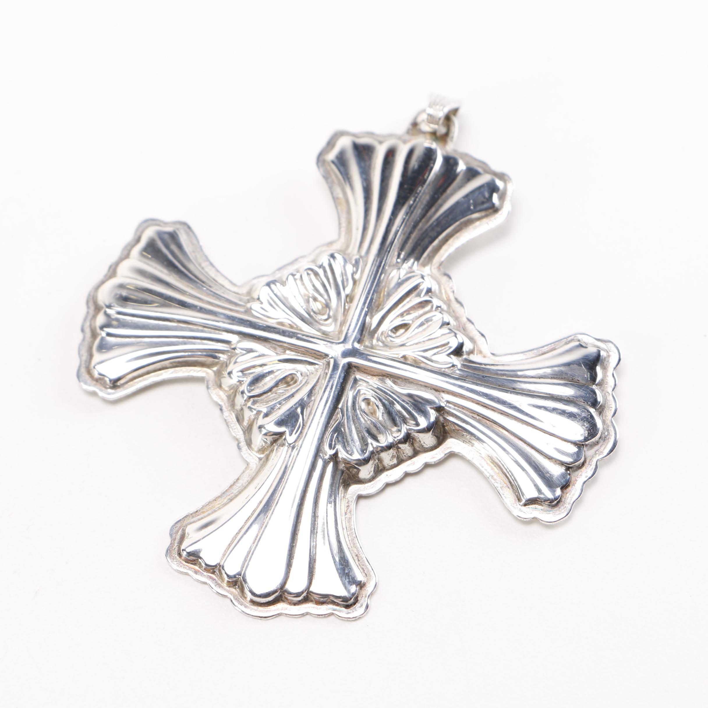 Reed & Barton Annual "Christmas Cross" Sterling Silver Ornaments EBTH