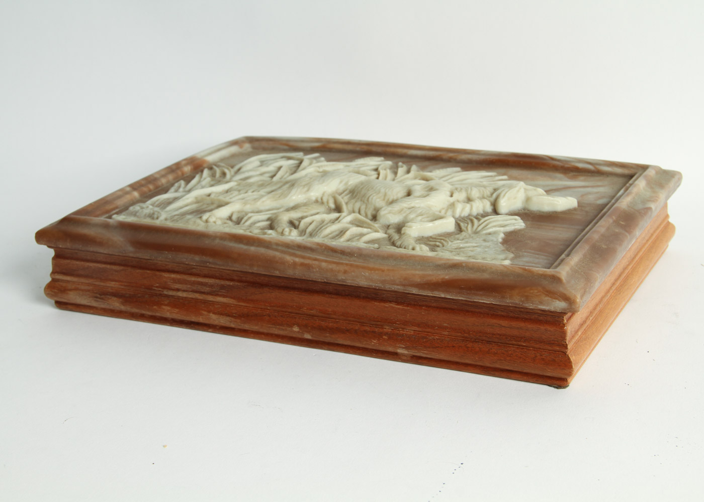 Vintage Dante Incolay Stone Topped Jewelry Box EBTH