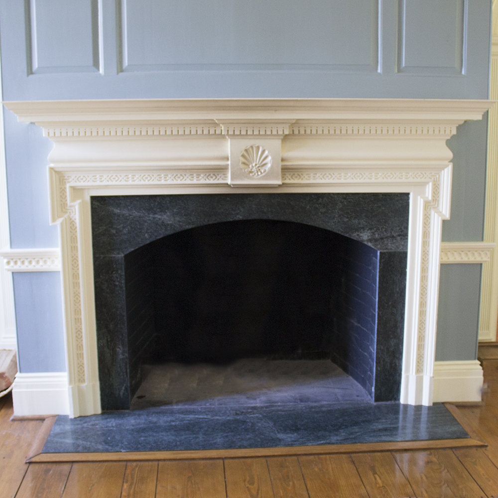 Painted Wood Fireplace Mantel Ebth