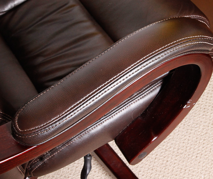 Broyhill Russet Leather Office Chair | EBTH