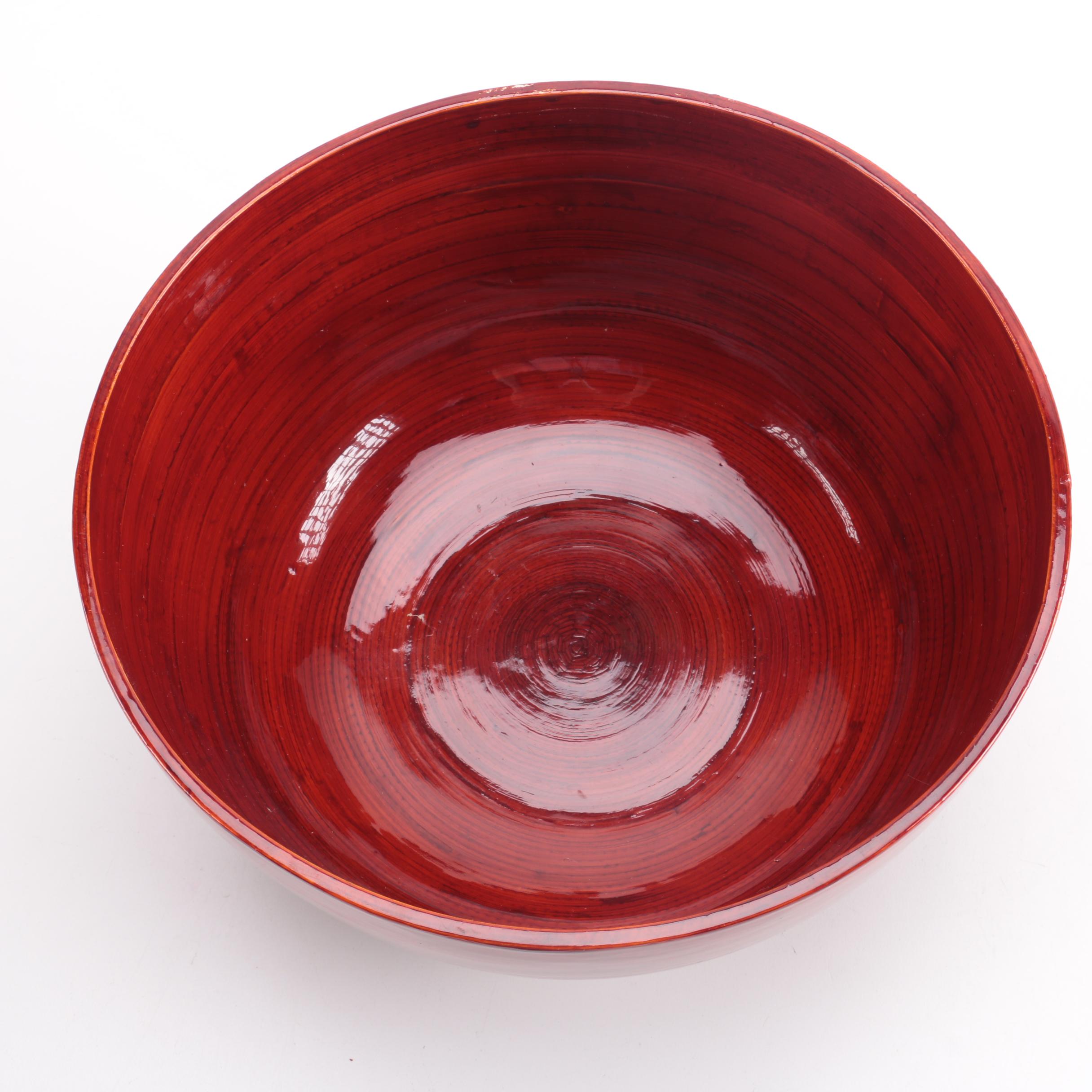 Vietnamese Made Wooden Bowl Set EBTH