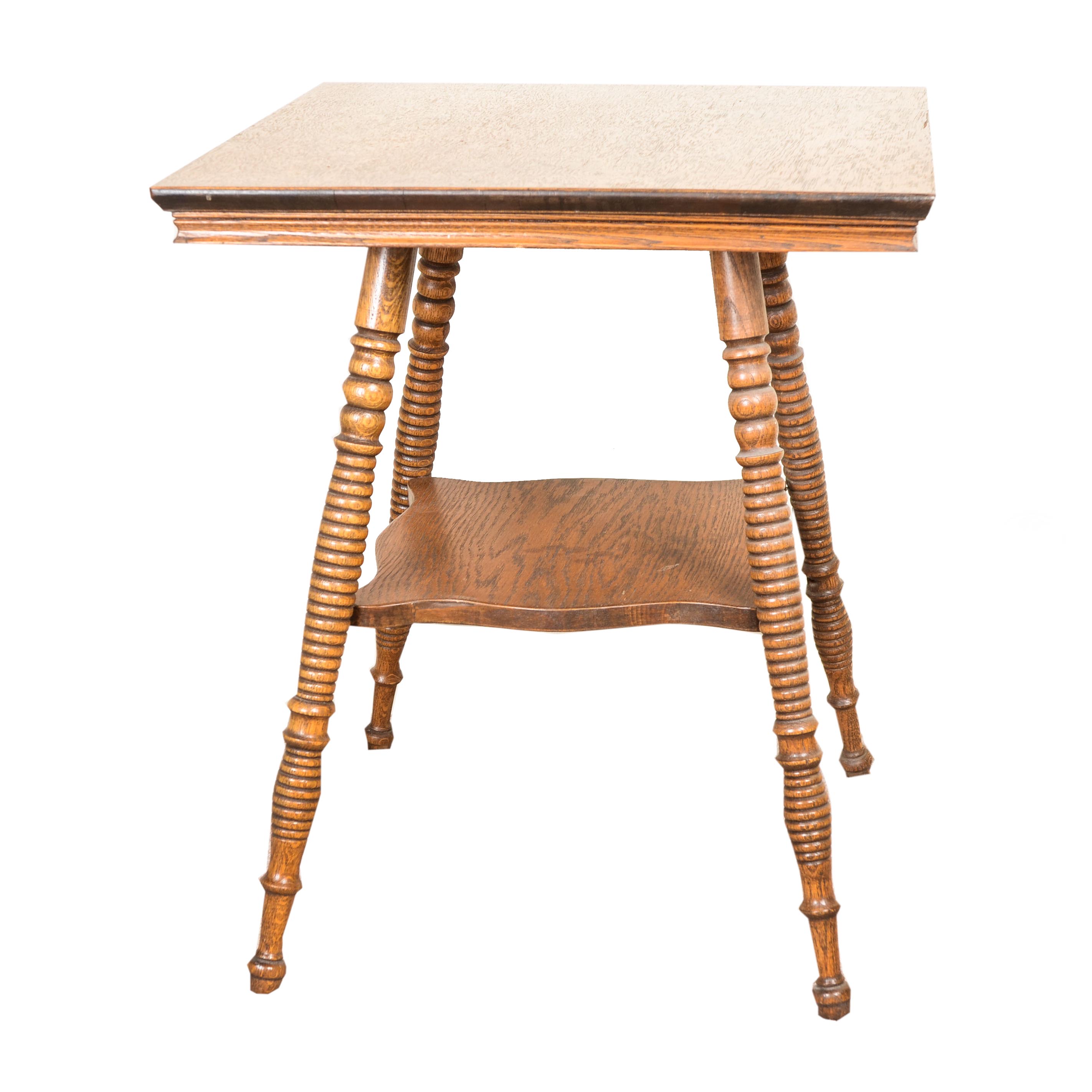 Vintage Oak Side Table EBTH