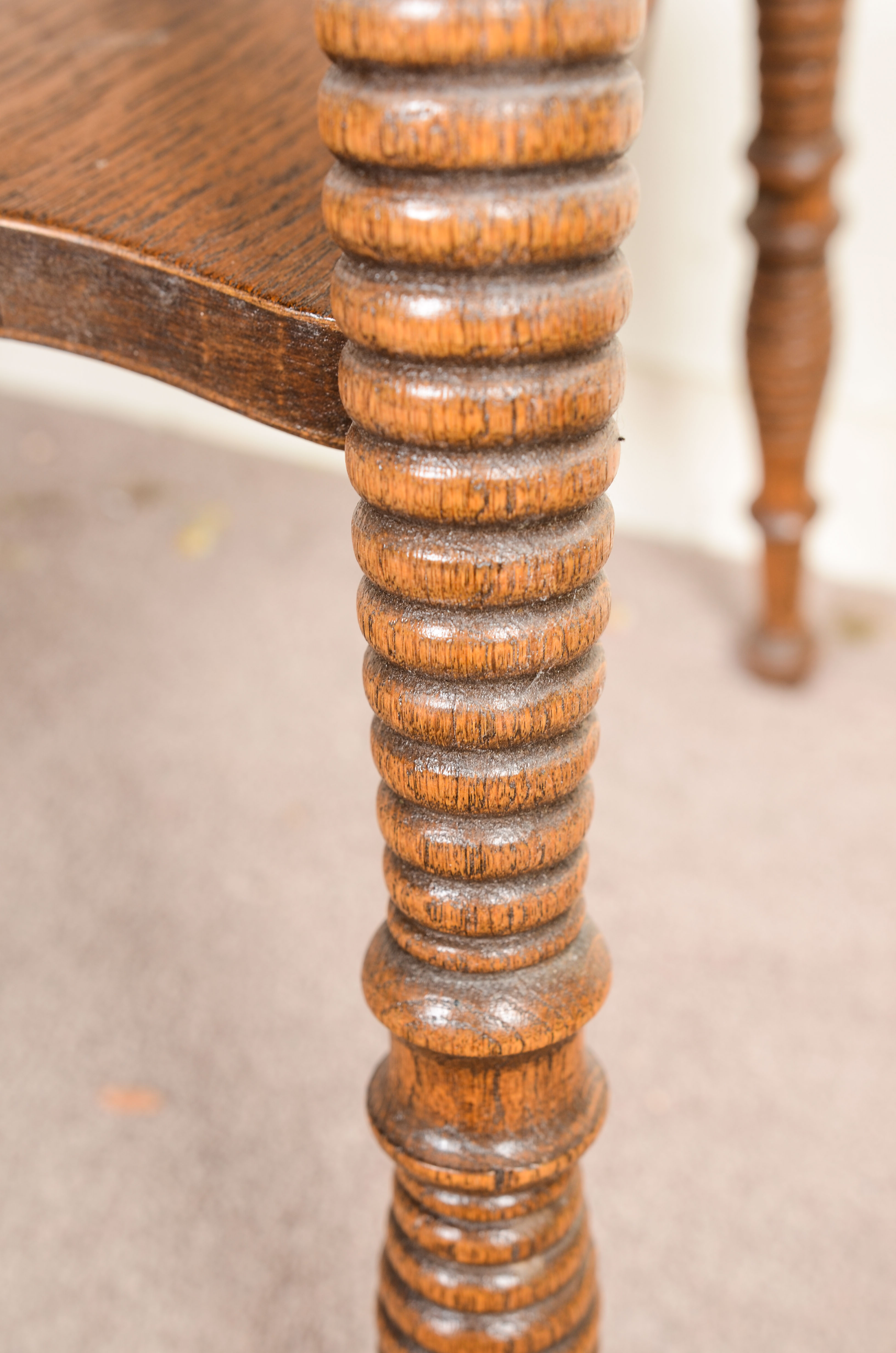 Vintage Oak Side Table EBTH