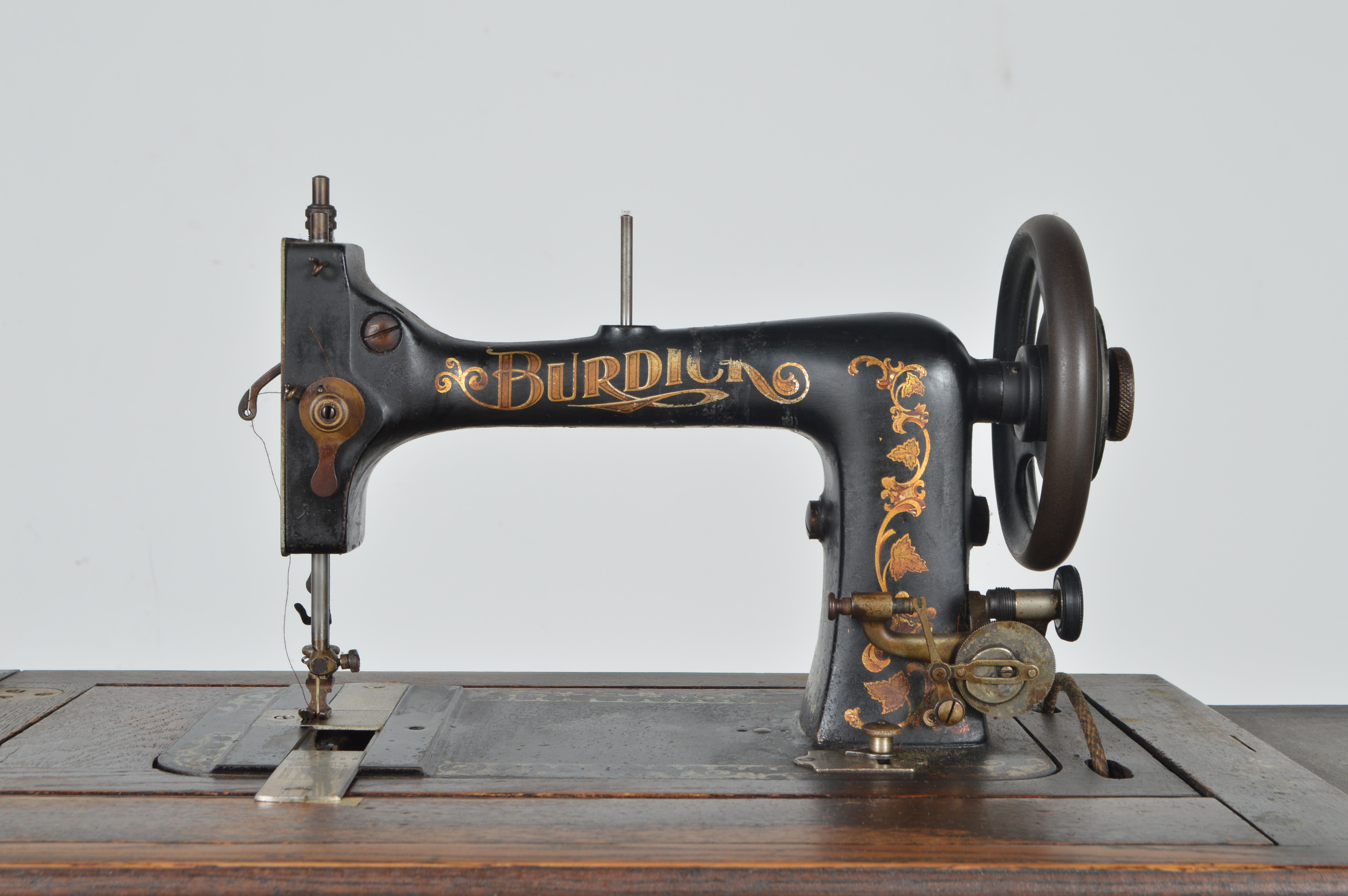 Antique Sears & Roebuck "Burdick" Treadle Sewing Machine with Table EBTH