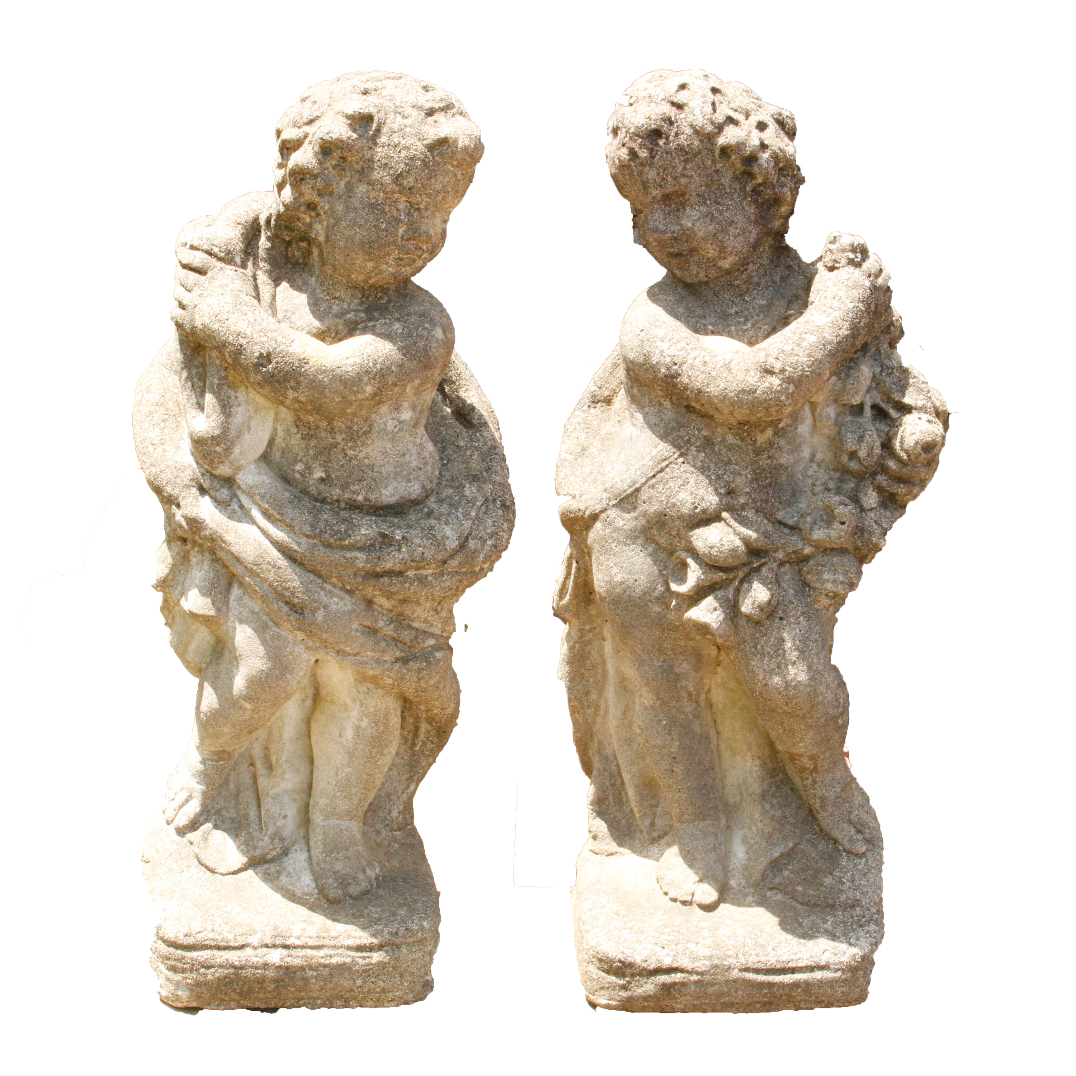 Concrete Cherub Garden Statues | EBTH