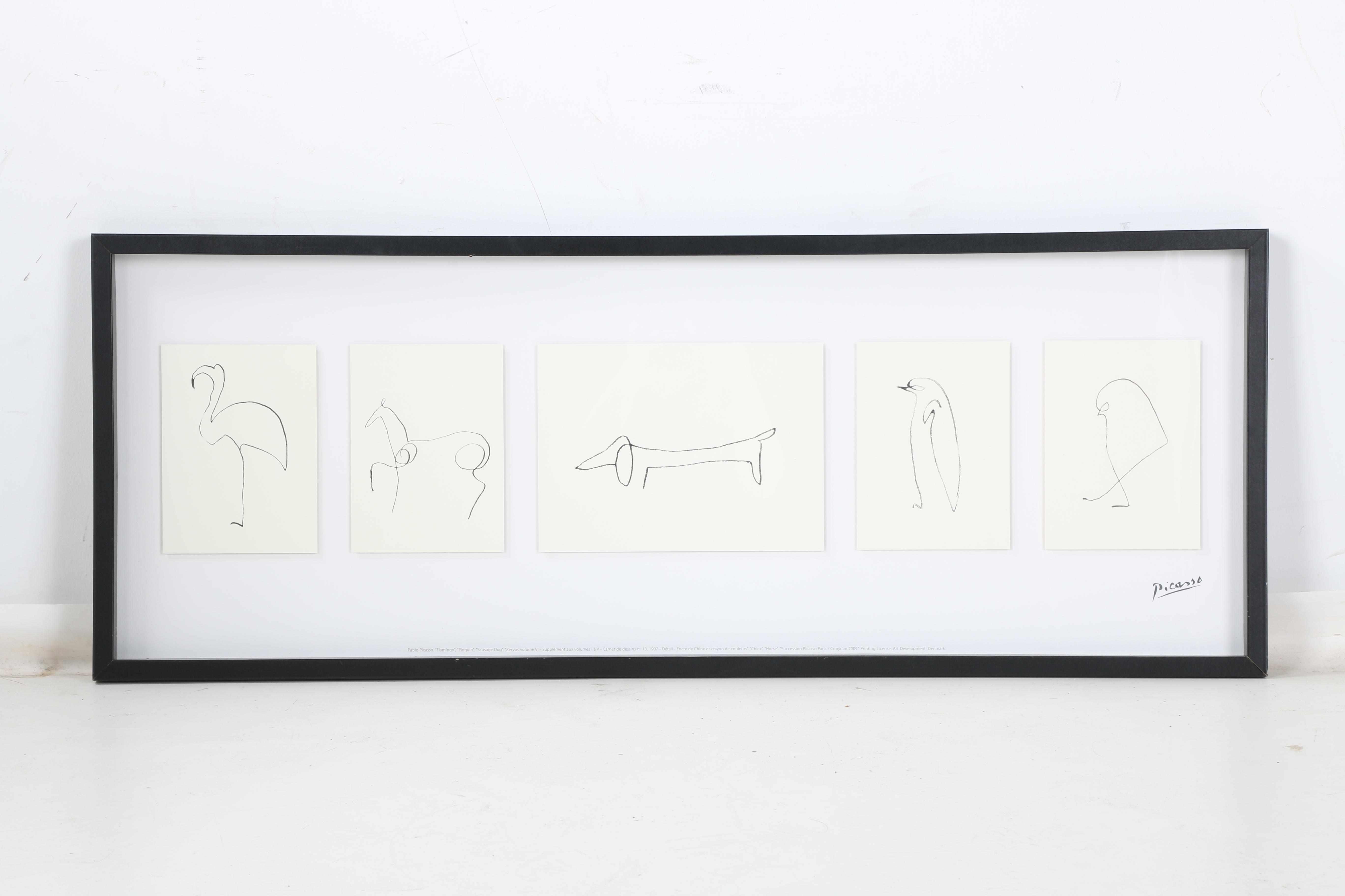 After Pablo Picasso Offset Lithographs "Sketches of Animals" | EBTH