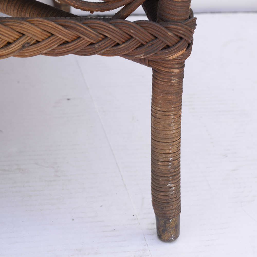 Vintage Wicker Decorative Corner Chair EBTH