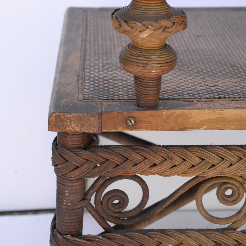 Vintage Wicker Decorative Corner Chair EBTH