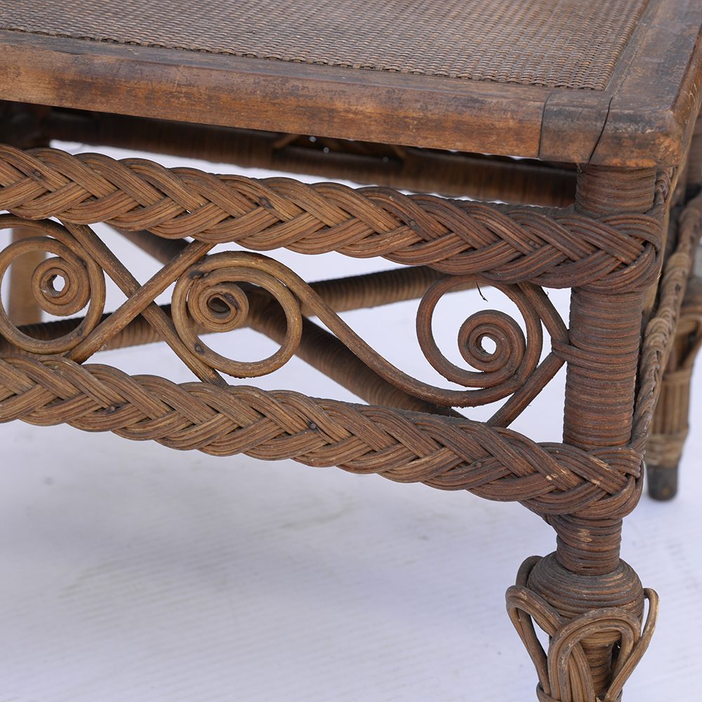 Vintage Wicker Decorative Corner Chair EBTH