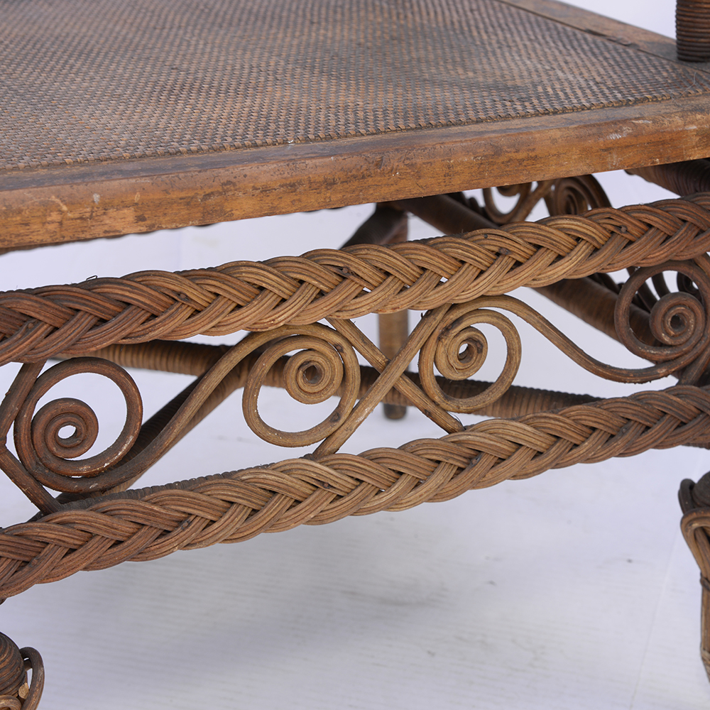 Vintage Wicker Decorative Corner Chair EBTH