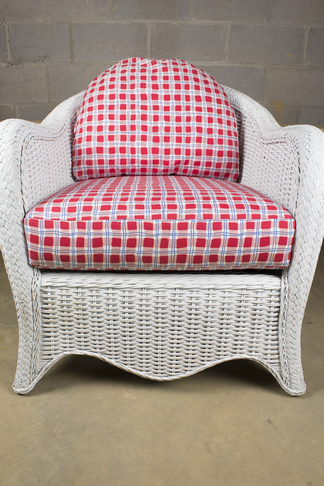 White Wicker Chair by Henry Link EBTH