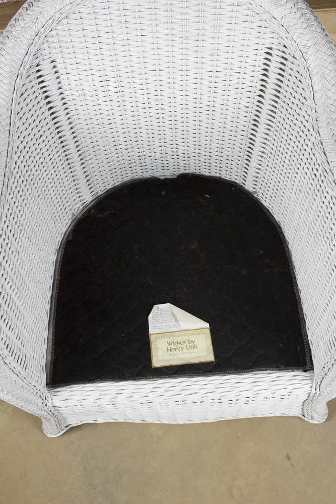 White Wicker Chair by Henry Link EBTH