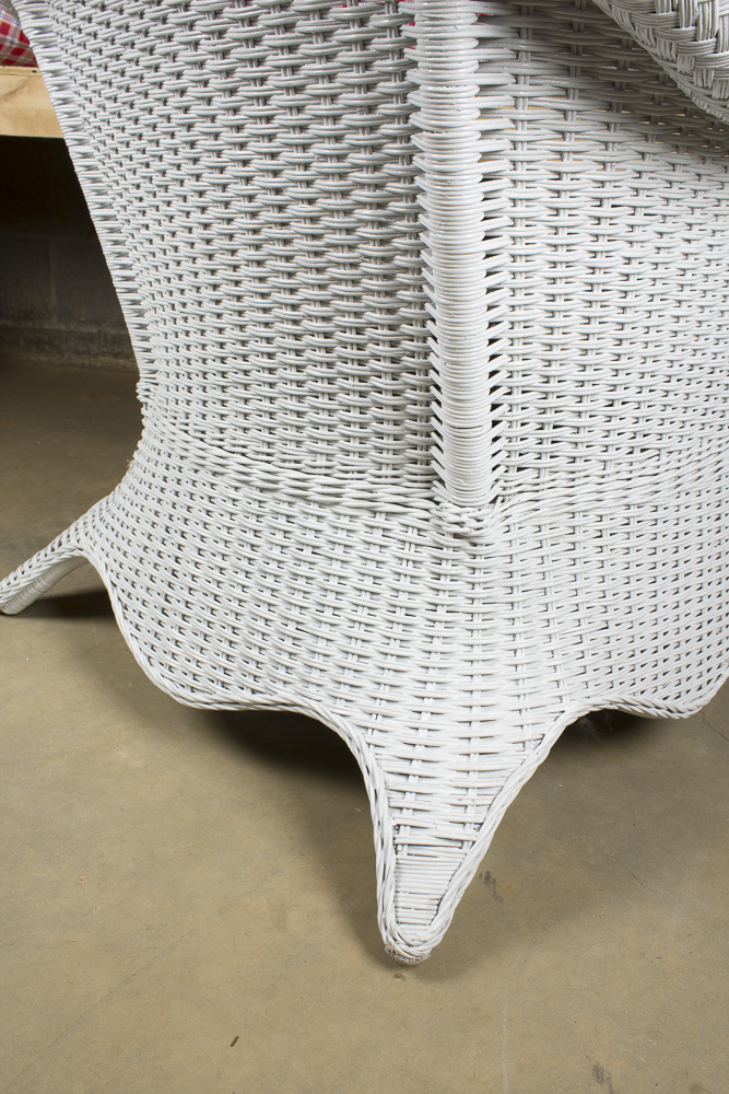 White Wicker Chair by Henry Link EBTH