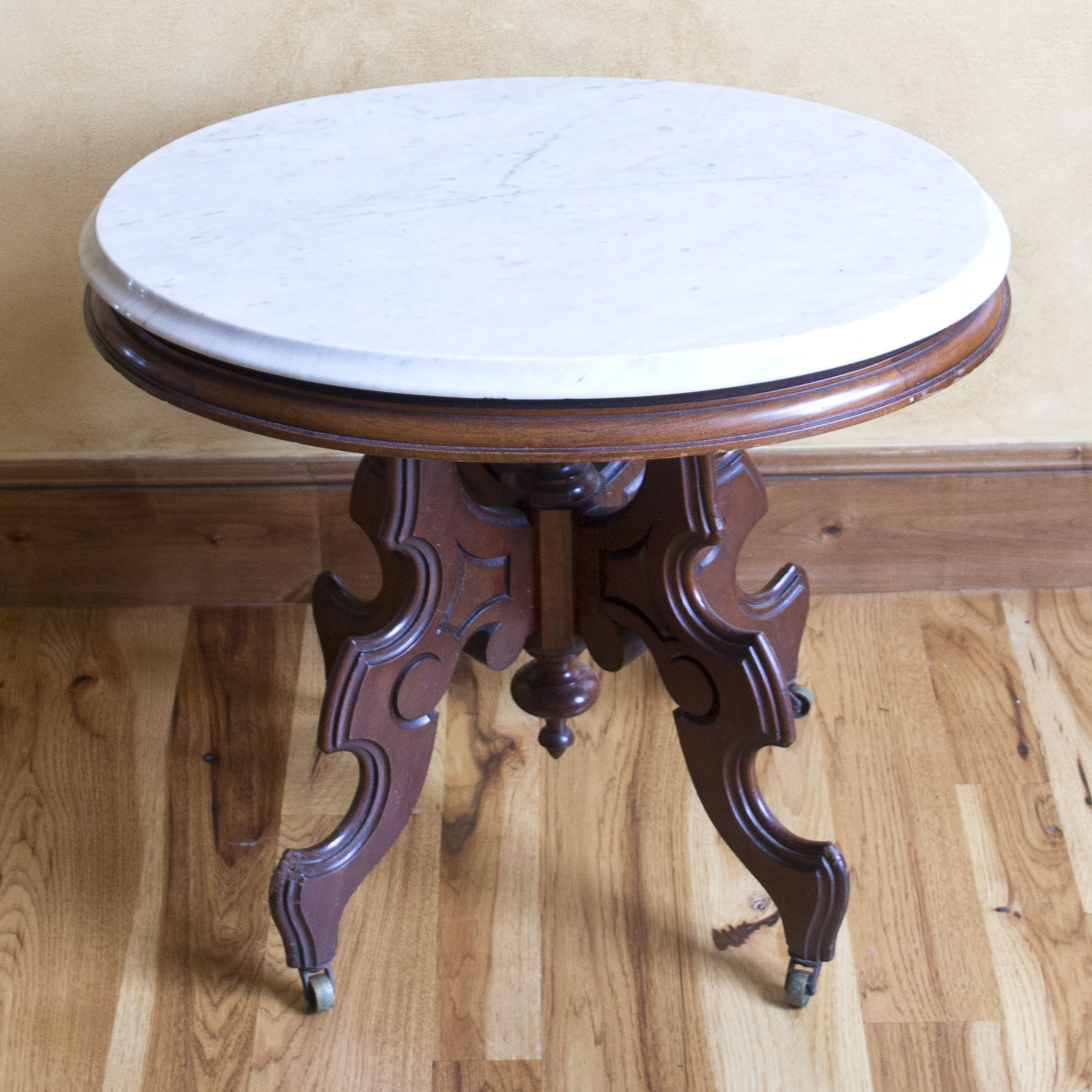 Eastlake Style Marble Top Accent Table EBTH