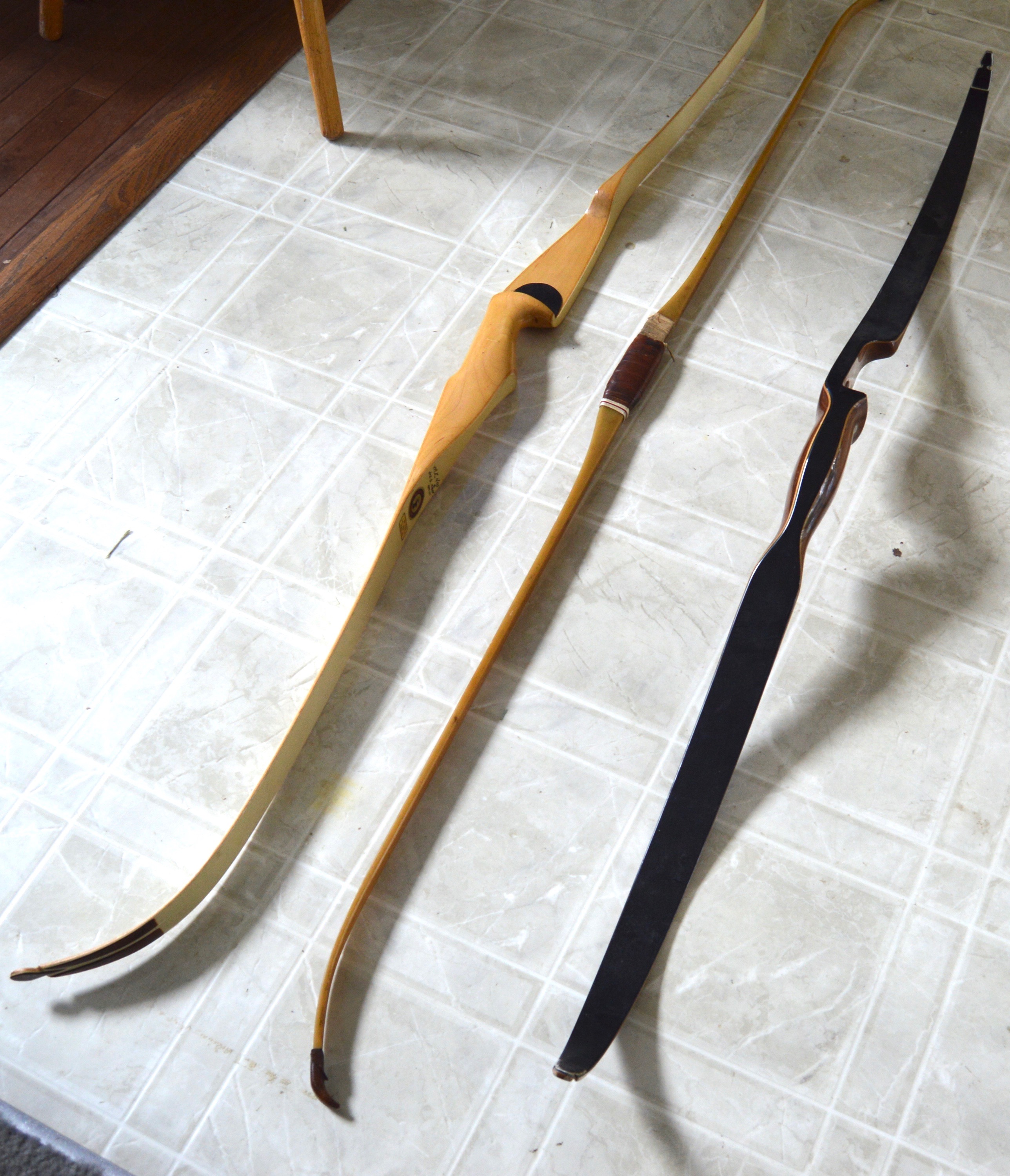 Three Vintage Wood Archery Bows EBTH