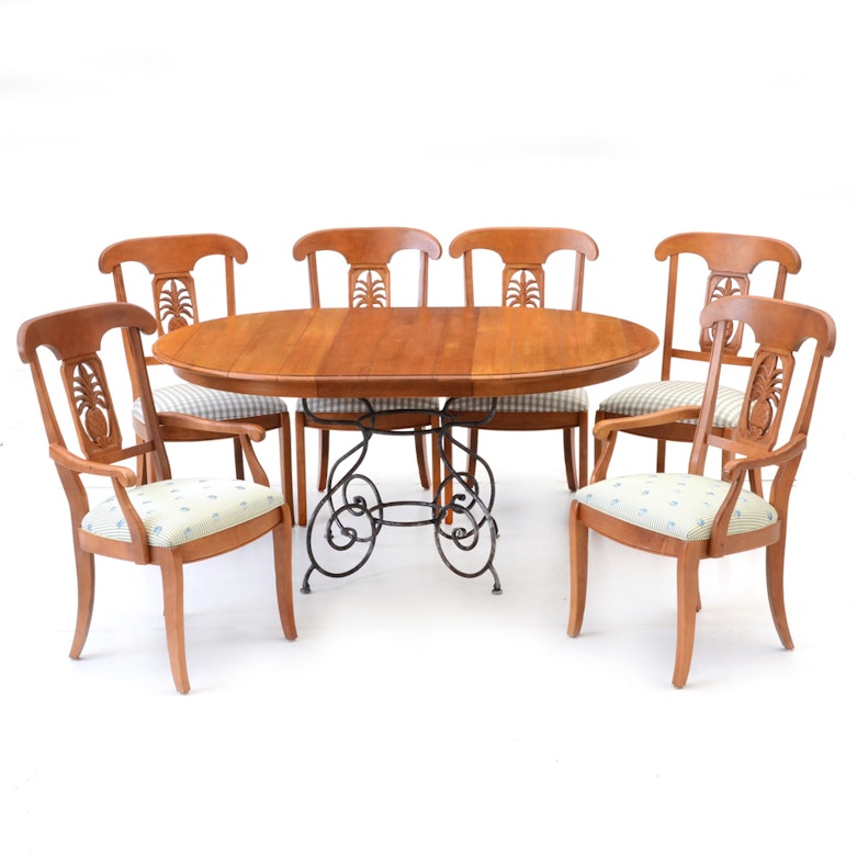 Ethan Allen Legacy Collection Dining Table And Chairs Ebth