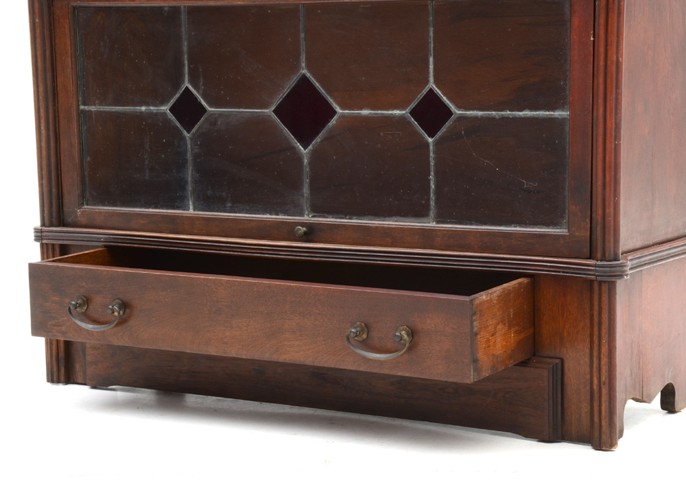 Vintage Leaded Glass Barrister Bookcase EBTH