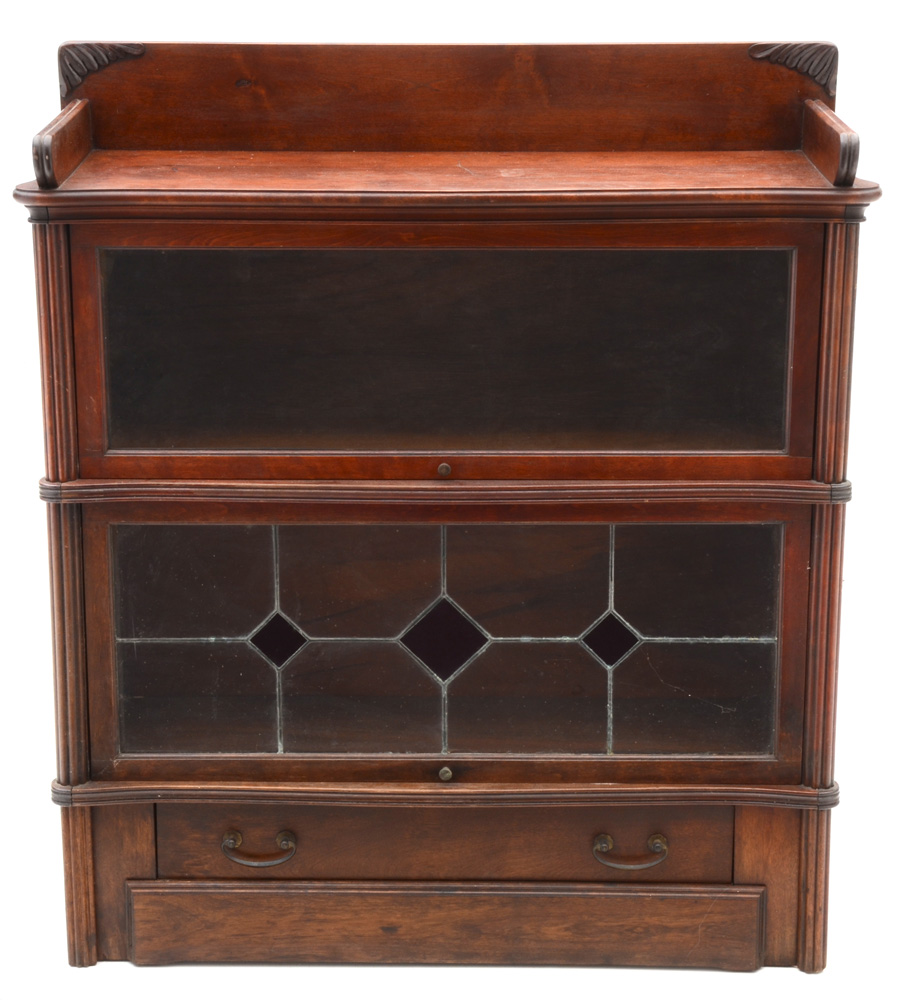 Vintage Leaded Glass Barrister Bookcase EBTH