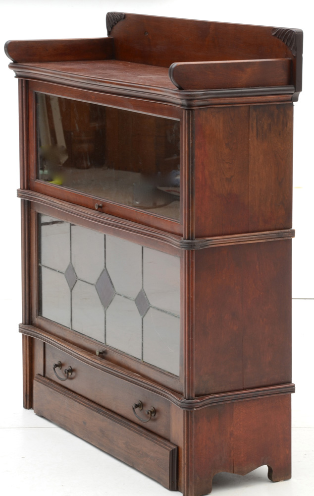 Vintage Leaded Glass Barrister Bookcase EBTH