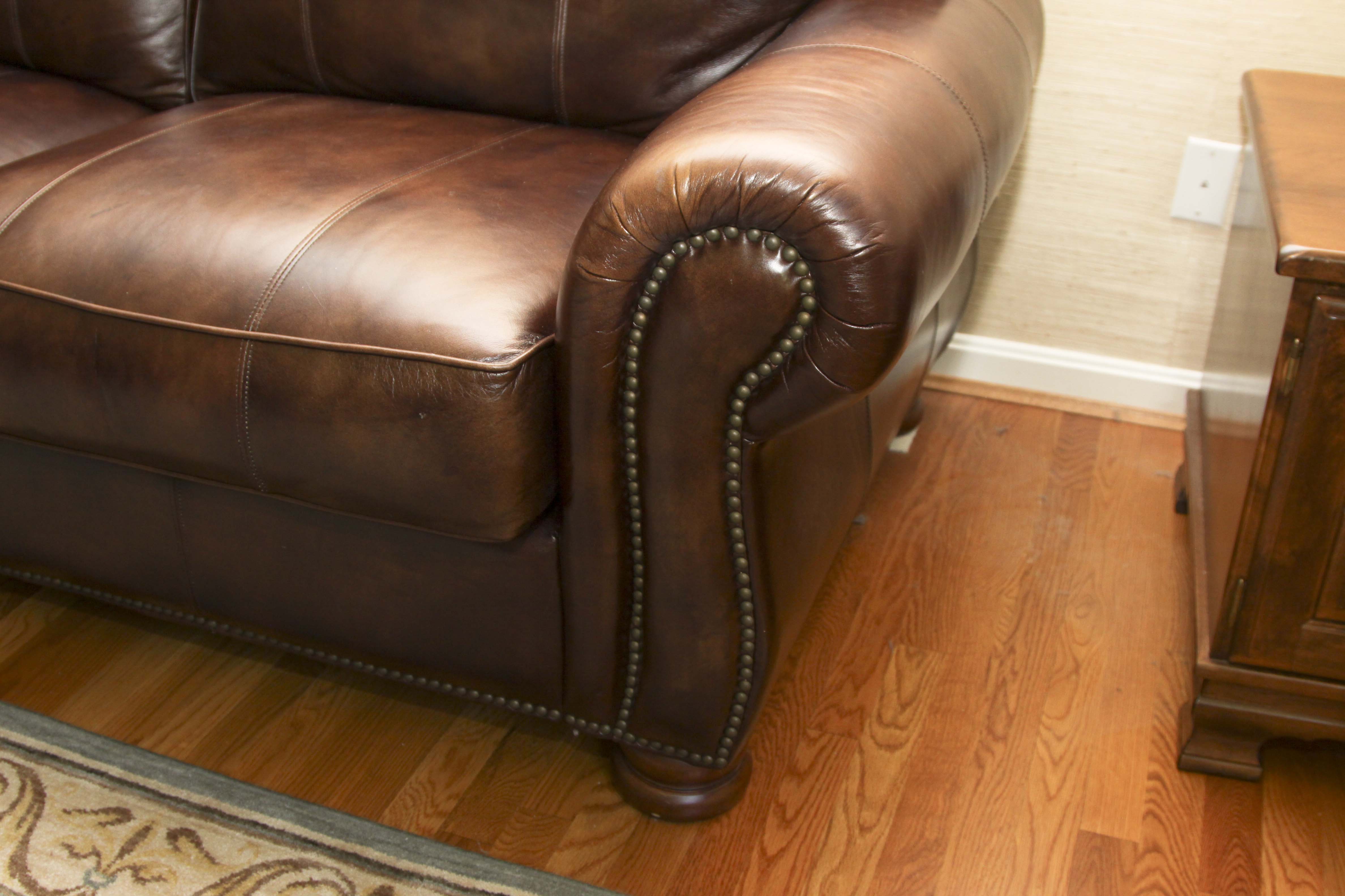 Thomasville Brown Leather Sectional Sofa EBTH