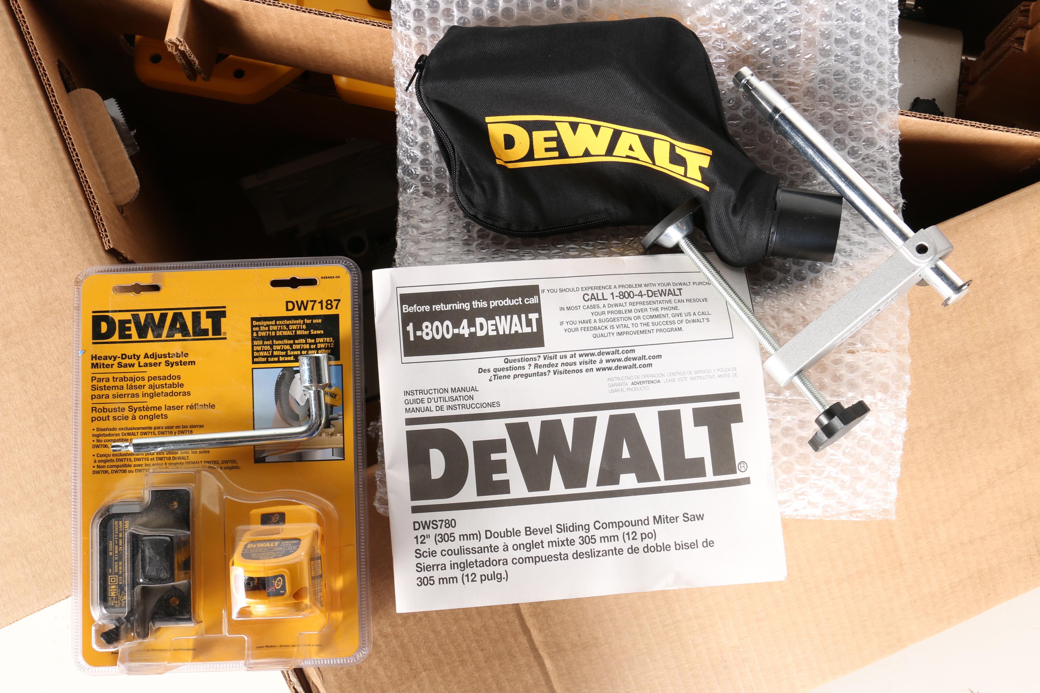 DeWalt DWS780 Double Bevel Miter Saw and Laser Guide EBTH