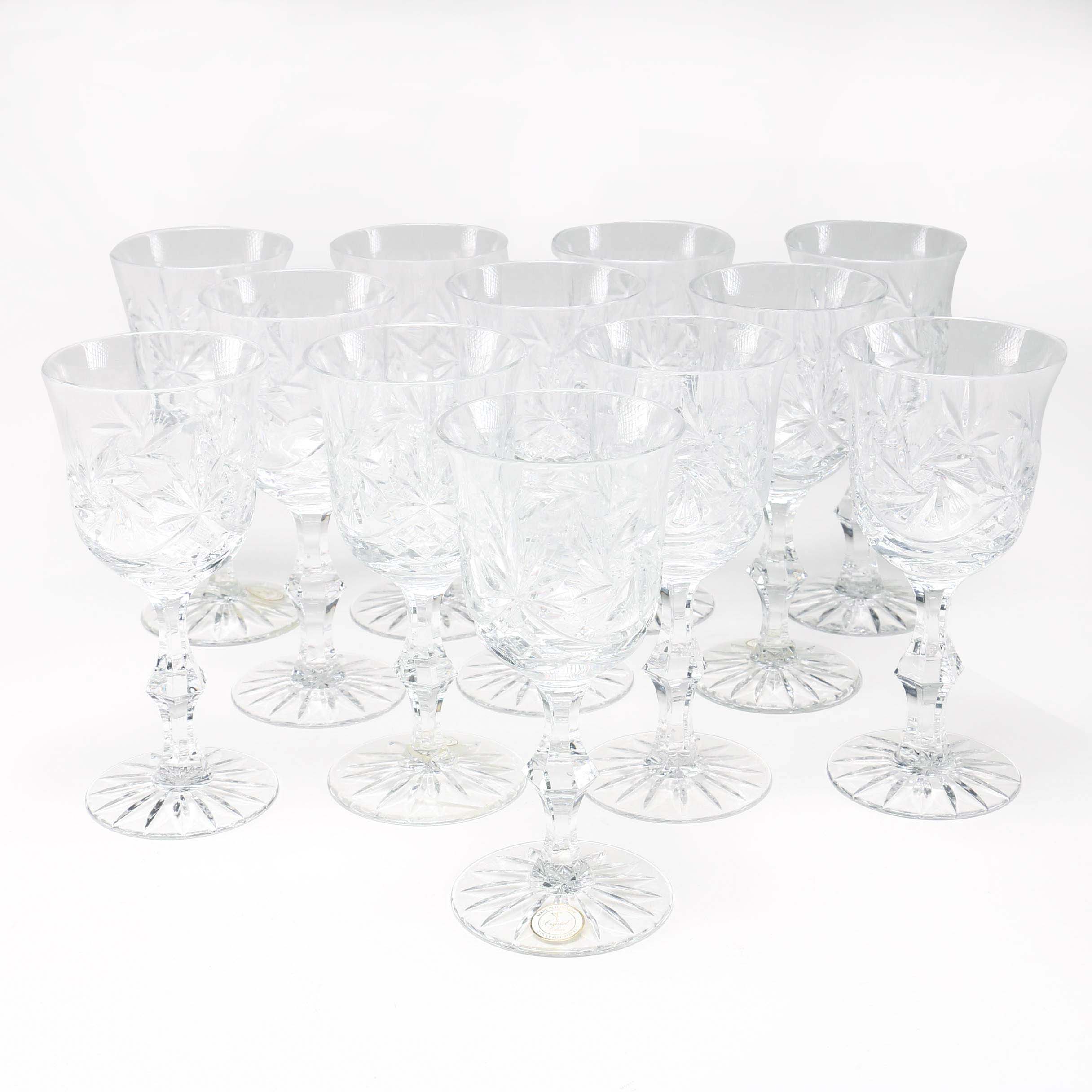 Hungarian Lead Crystal Wine Glasses EBTH
