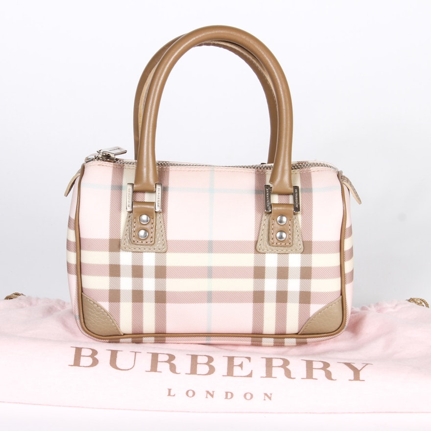 Burberry Pink Plaid Handbag | EBTH