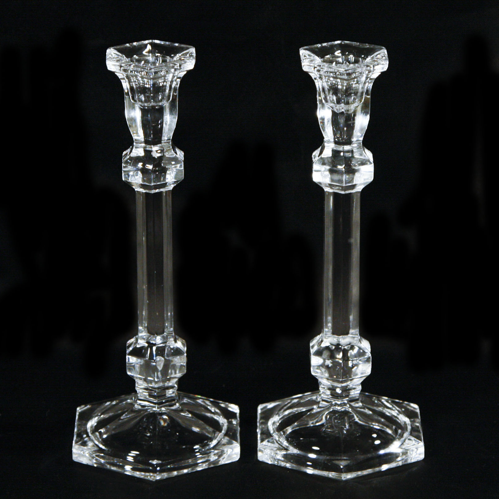Pair of Towle Lead Crystal Candlesticks EBTH