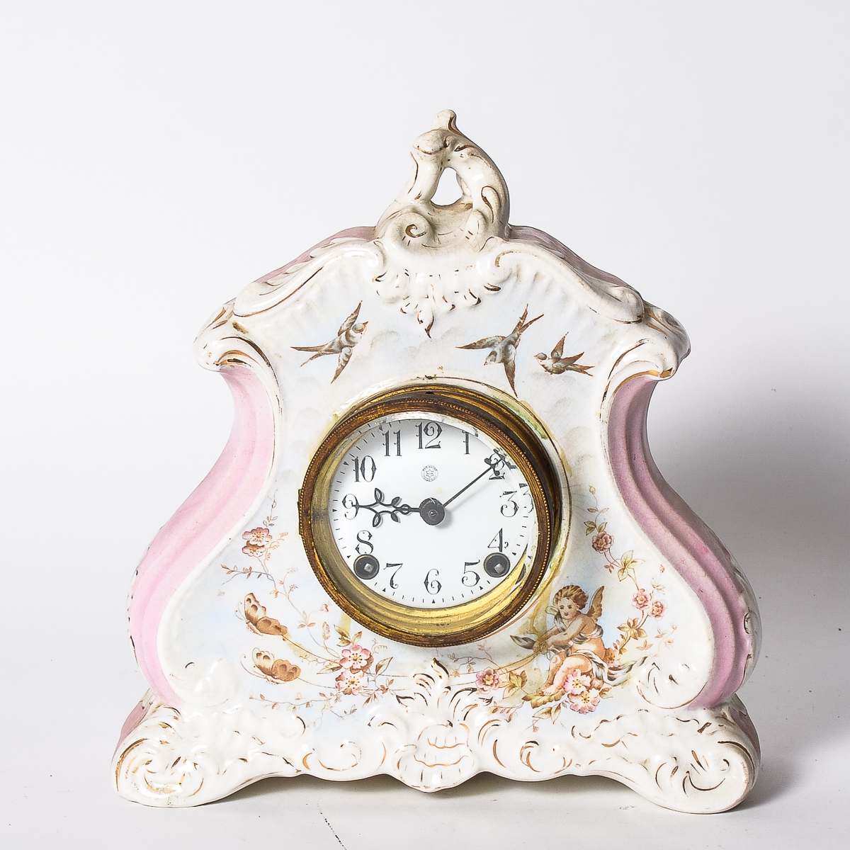 Antique Porcelain Clock by the New Haven Clock Company EBTH