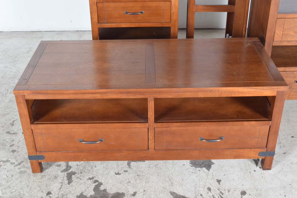 Arhaus "Bentley Collection" Modular Double Bookcase Media Center with