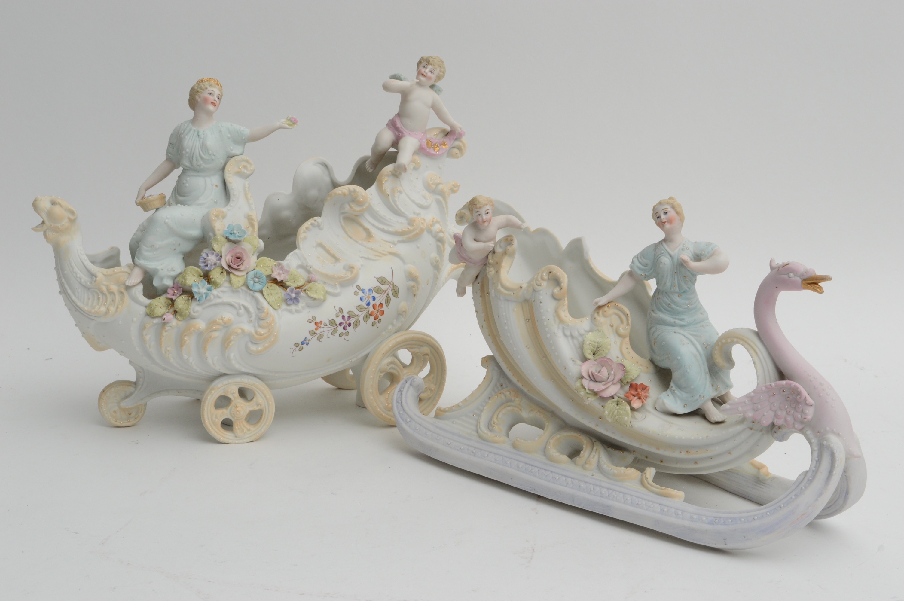 Porcelain Bisque Hand Painted Figurines EBTH