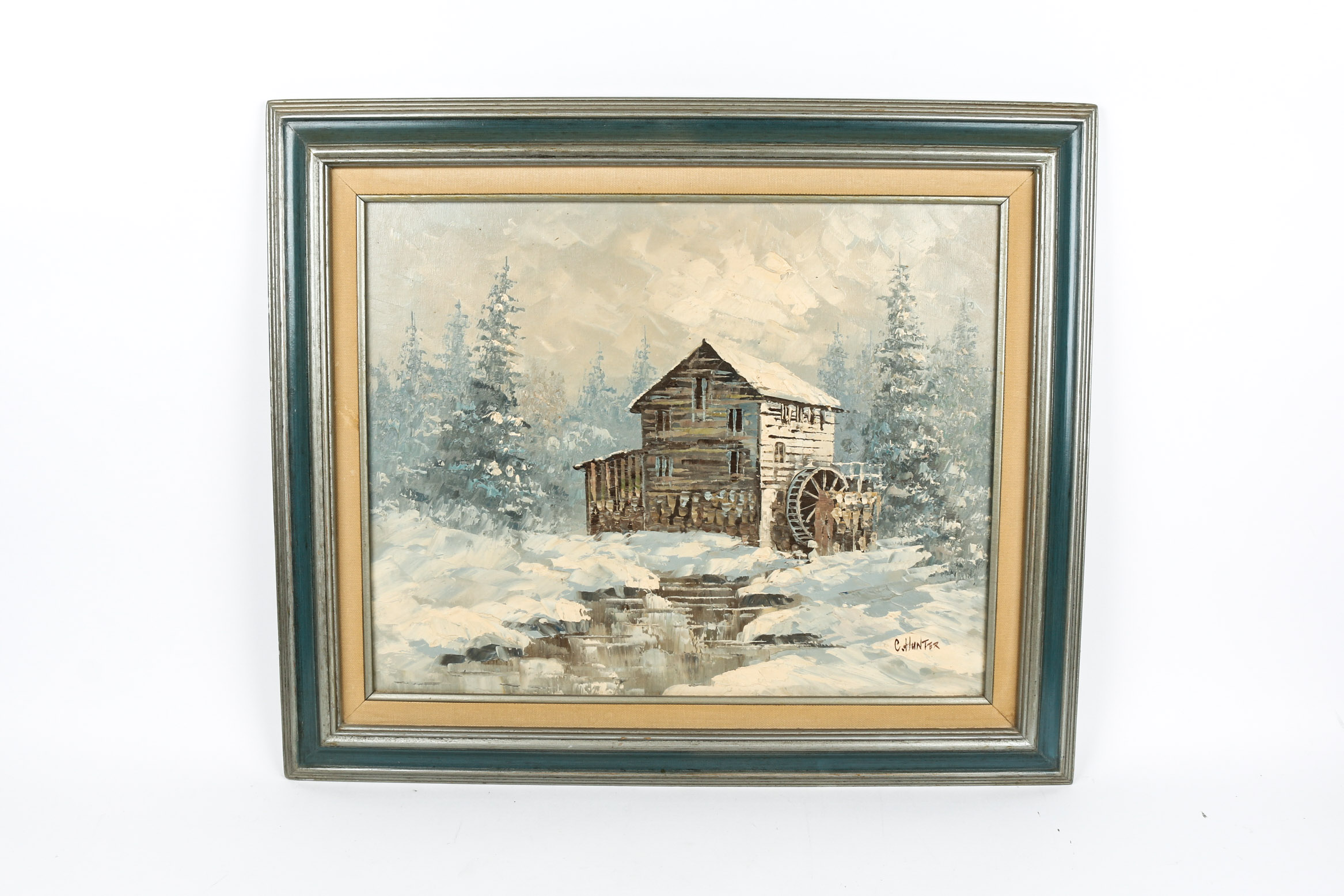 Signed Original Oil Painting On Canvas By C Hunter Ebth