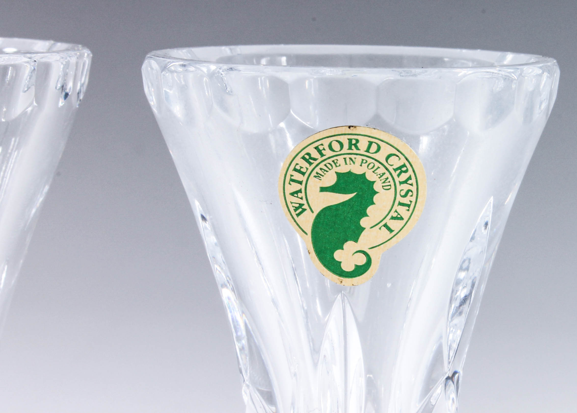 Pair of Small Waterford Crystal Bud Vases EBTH