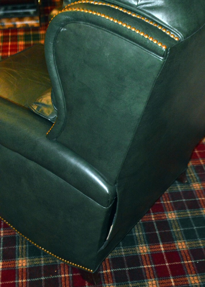 Vintage Green Leather Recliner EBTH