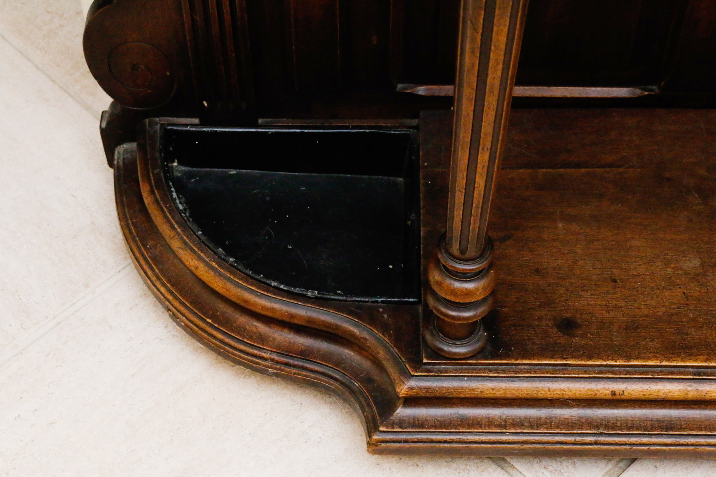 Antique French Wooden Hall Tree EBTH