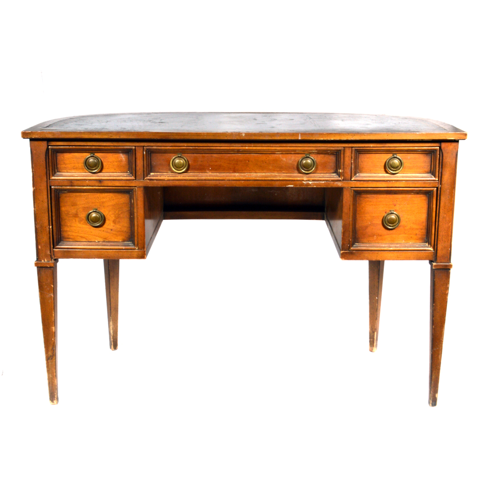 Vintage Demilune Desk By Sligh Lowry Ebth