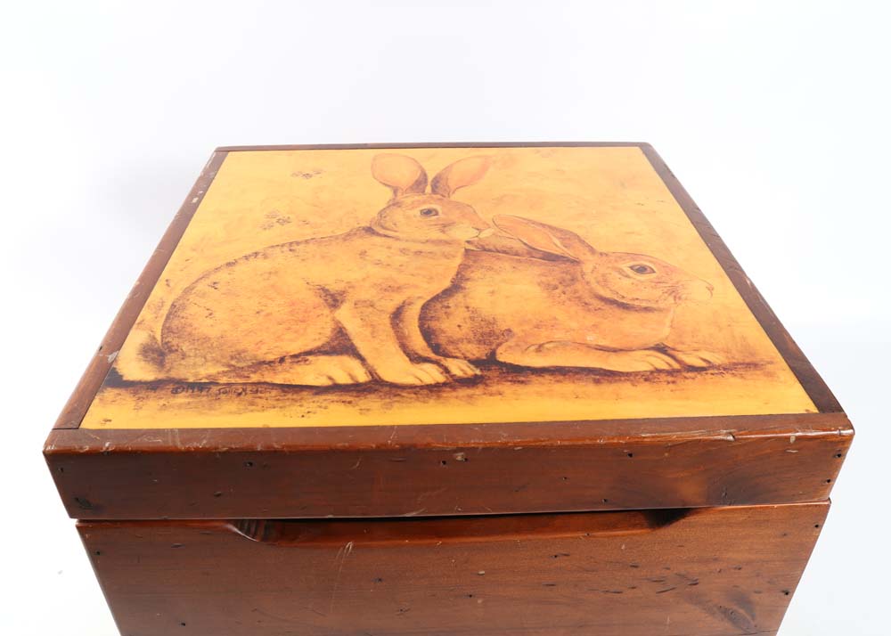 Wooden Rabbit Box EBTH