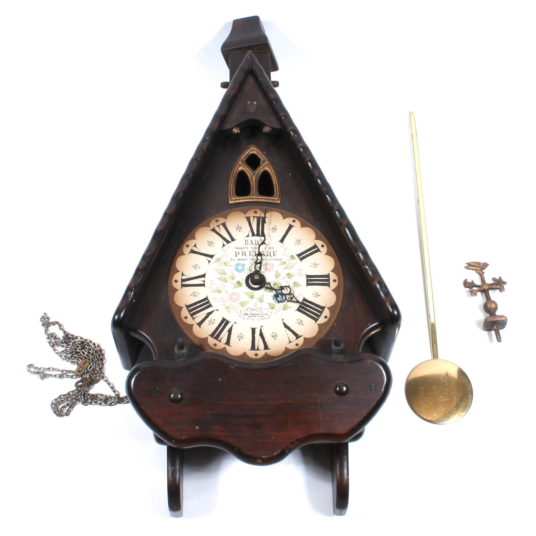 Vintage New England Clock Co. Wall Clock EBTH