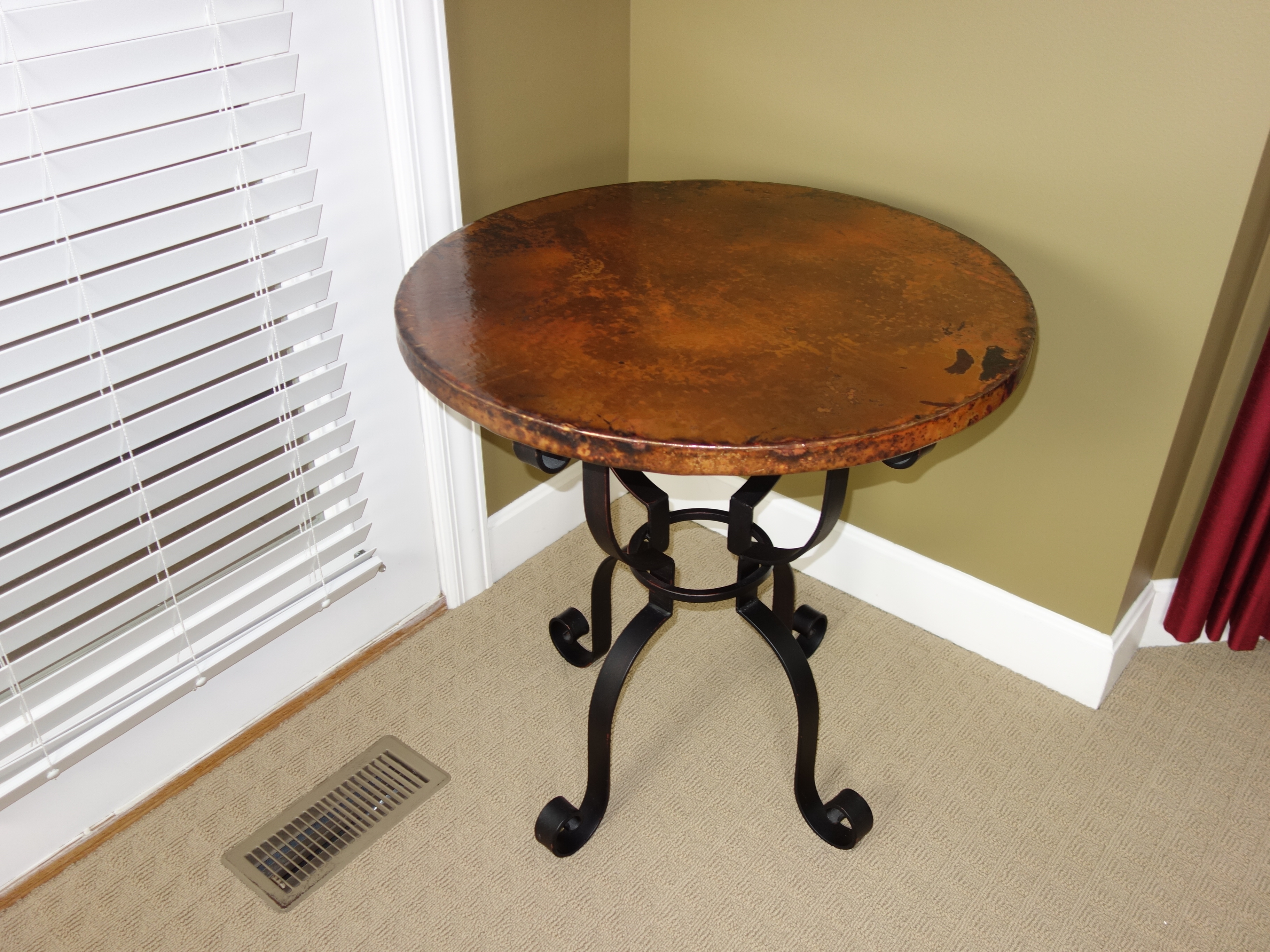 "Normandy" Copper Top Side Table by Arhaus Furniture EBTH