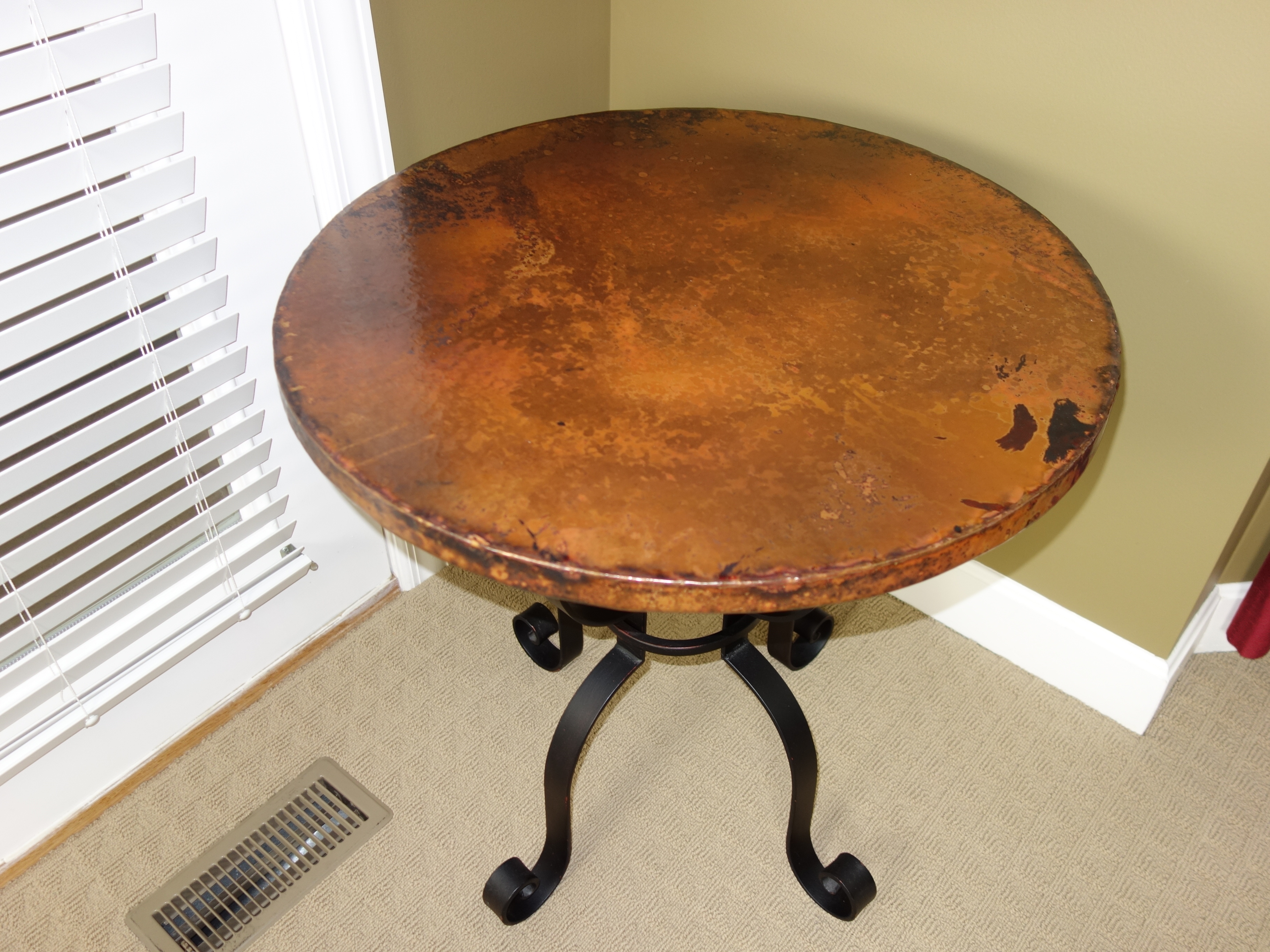 "Normandy" Copper Top Side Table by Arhaus Furniture EBTH