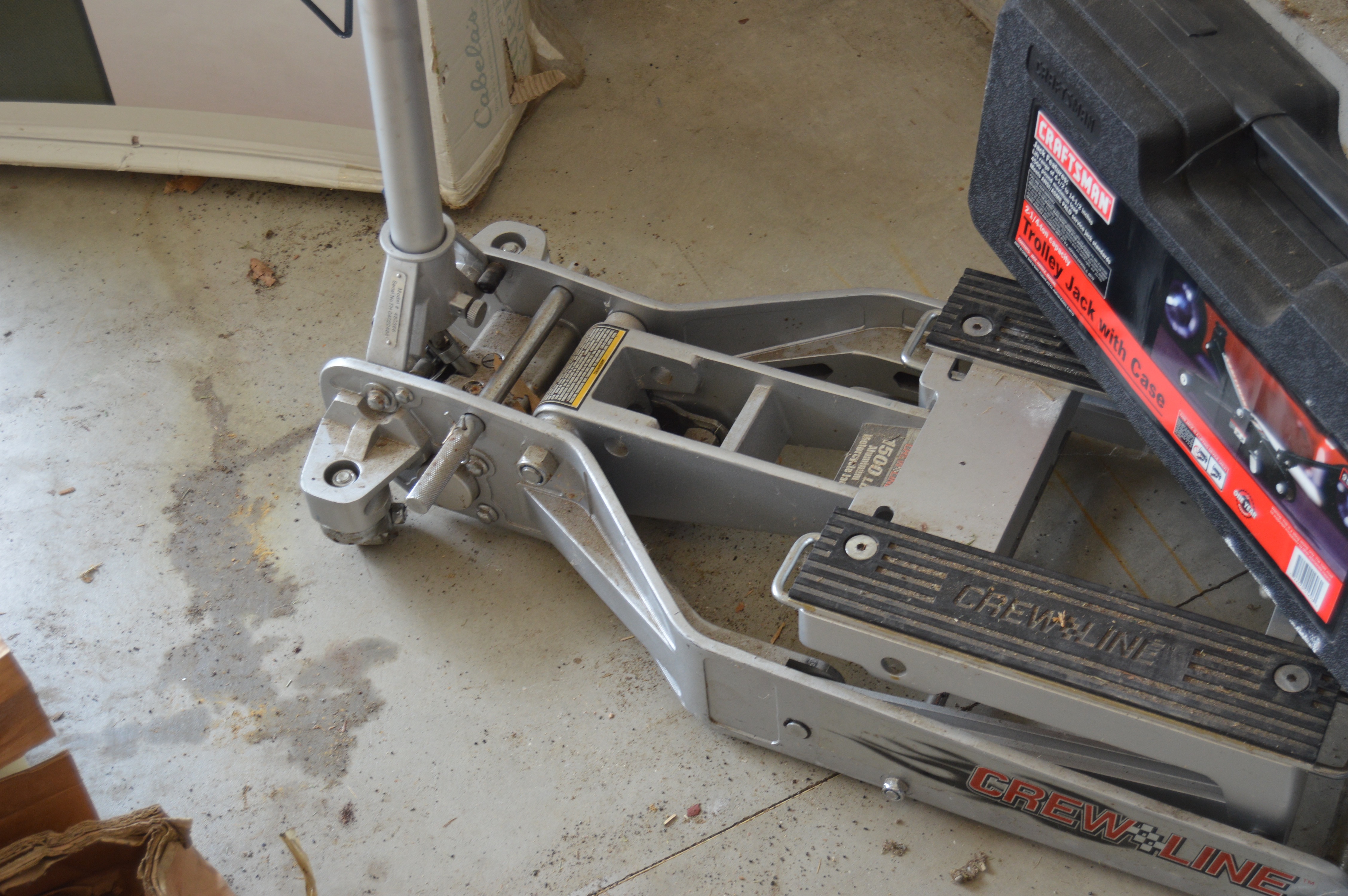 "Crew Line" 1500 Motorcycle Jack and Craftsman Trolley Jack EBTH